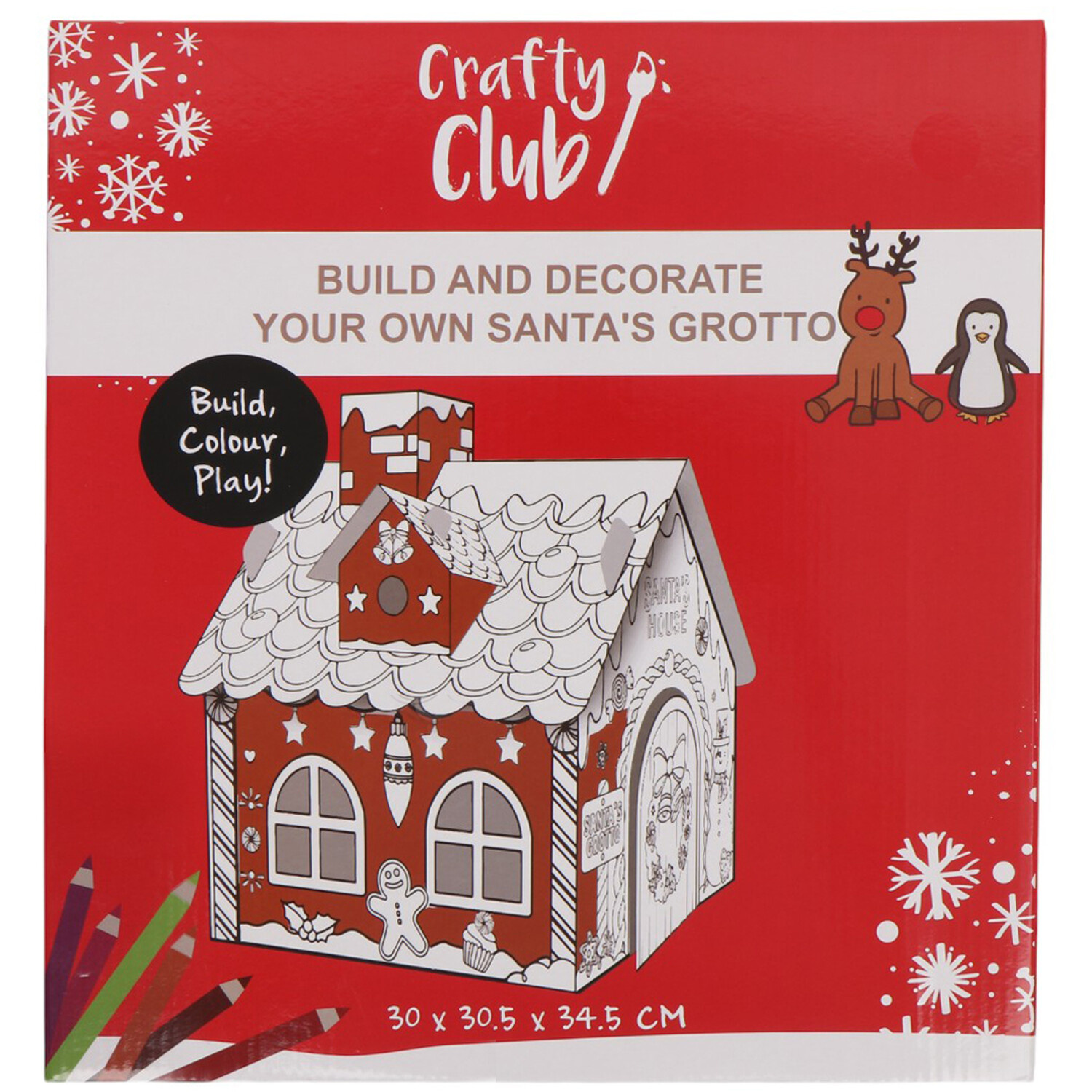 Build and Decorate Your Own Santa's Grotto Kit White Image 1