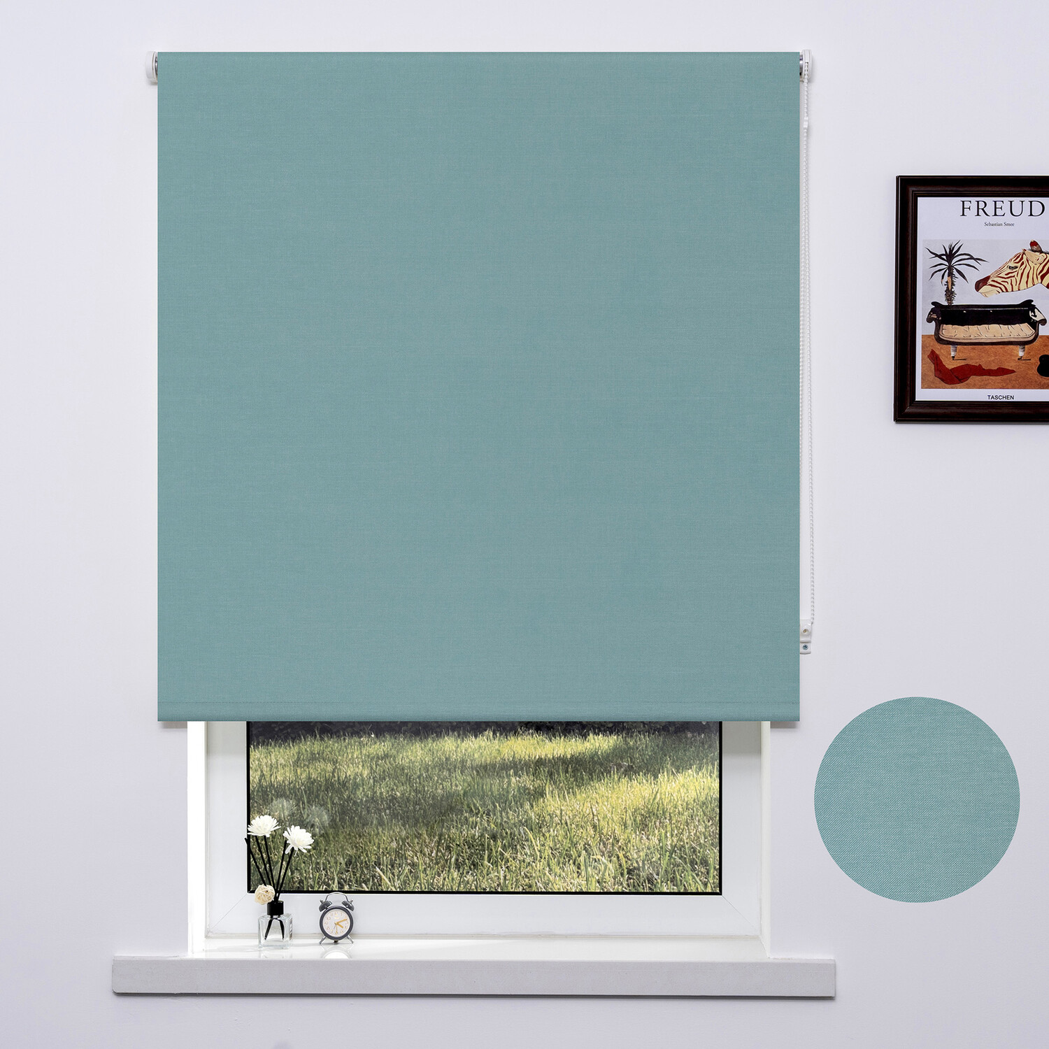 Trends Textured Blackout Roller Blinds Mint 60cm Image 2