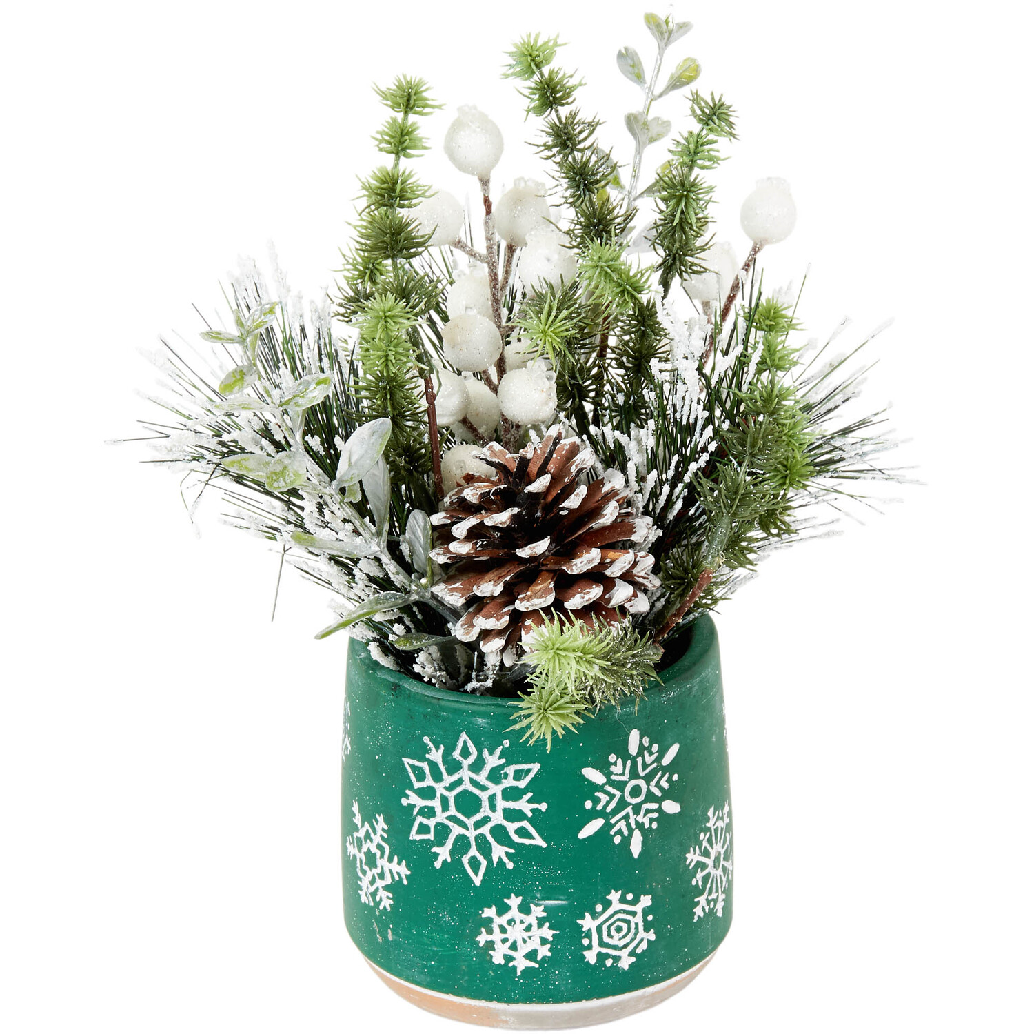 Christmas Potted Floristry Arrangement - Green or Orange Image 1