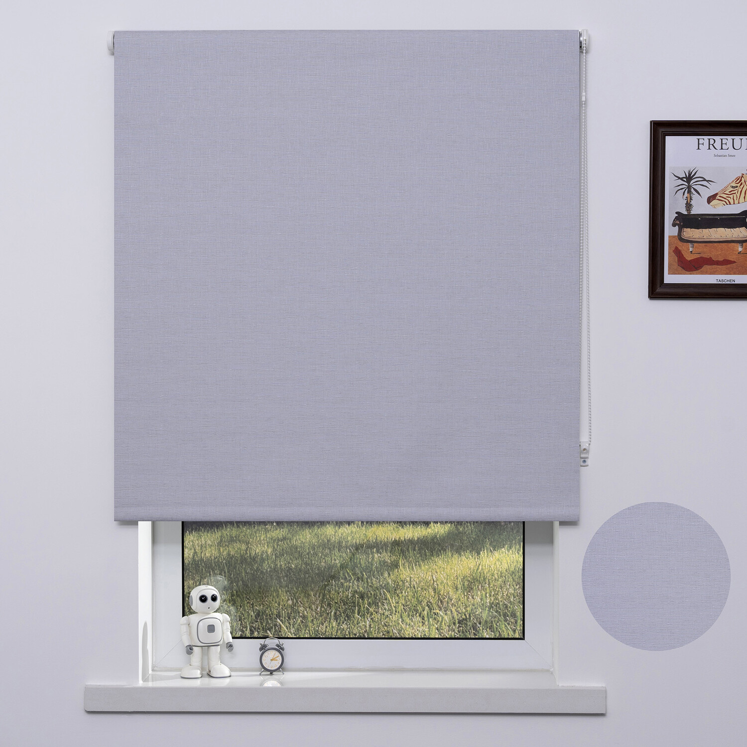 Trends Jute Textured Blackout Blind - White / 60cm Image 1