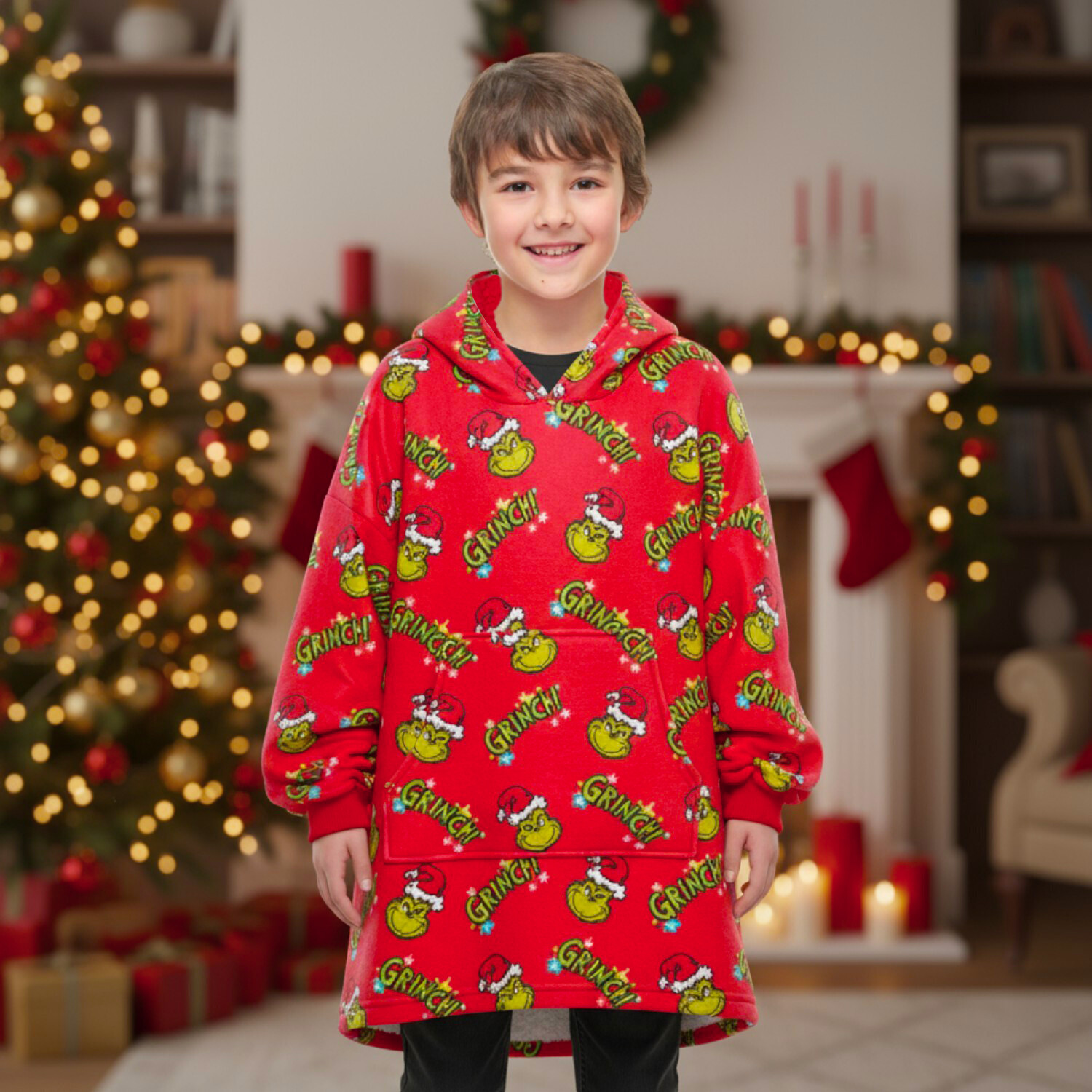 The Grinch Fleece Hoodie Red 70cm Image 7