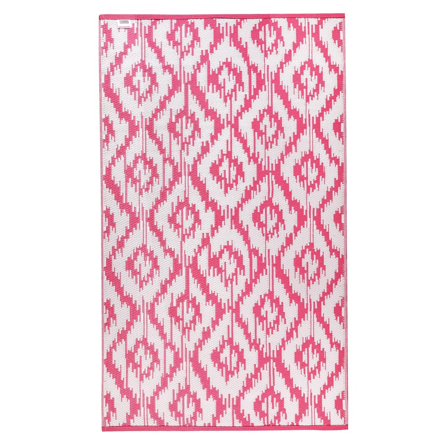 Tribal Geo Outdoor Rug - Pink Image 2