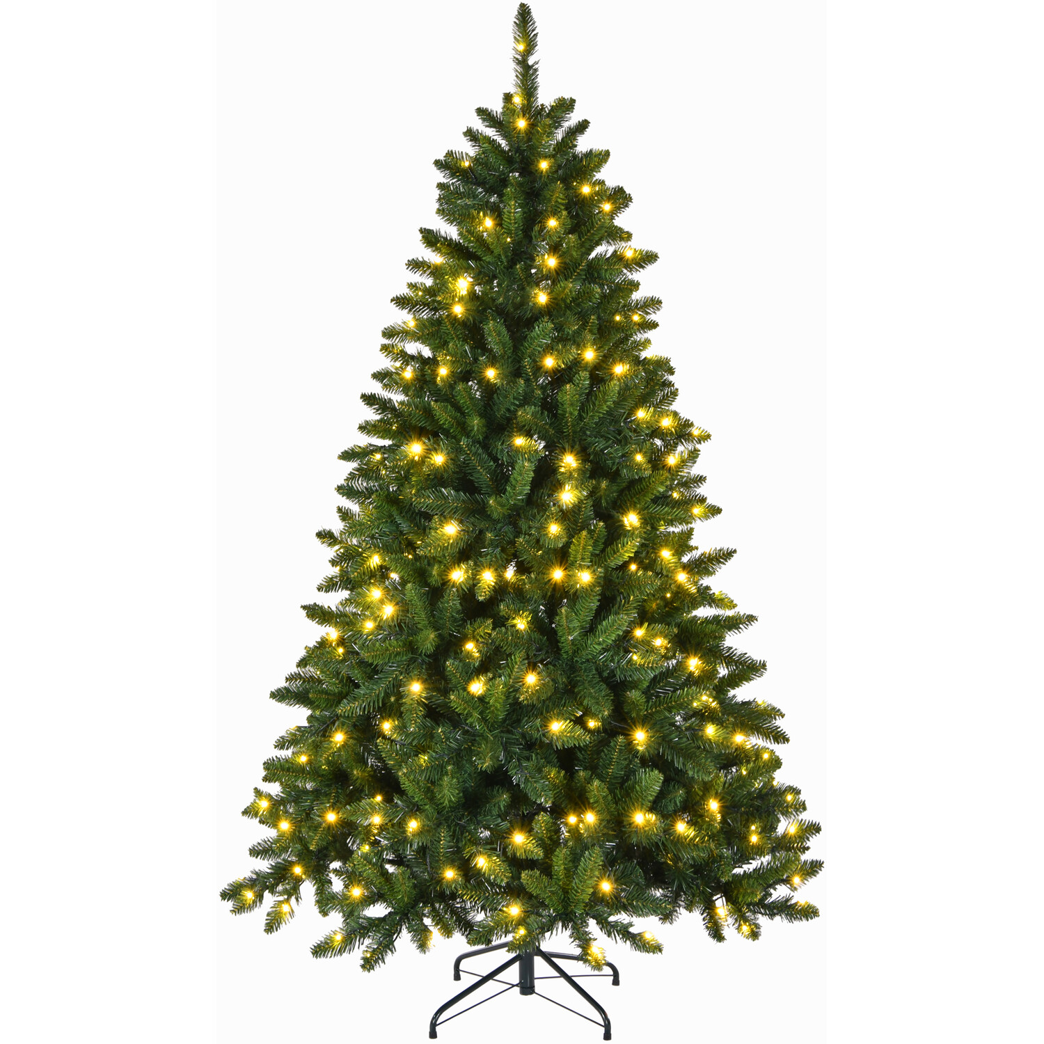 Hatherleigh Pre Lit Fir Tree - Green / 6ft Image 4