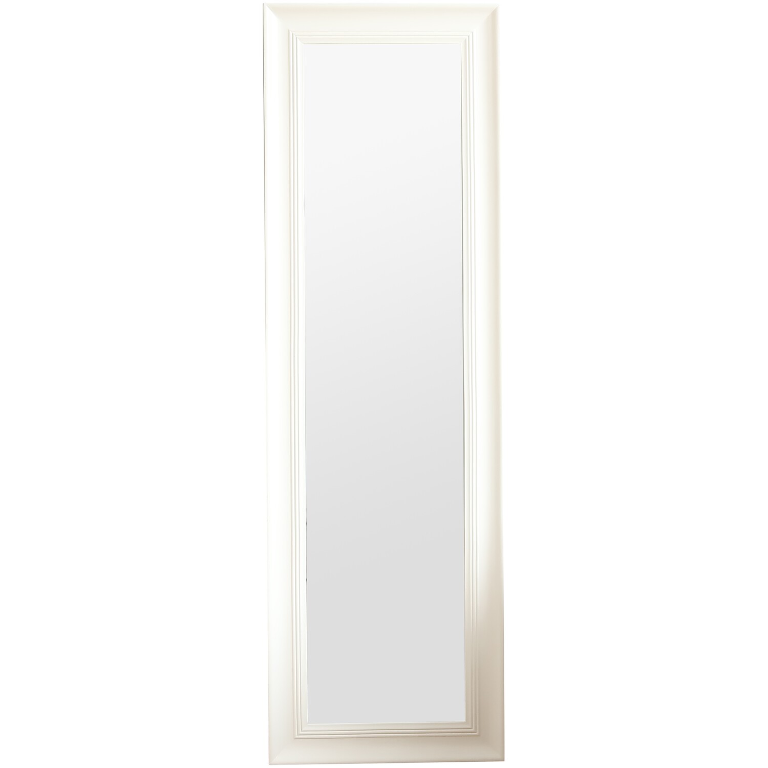 Faringdon White Framed Mirror - White / 131cm Image 1