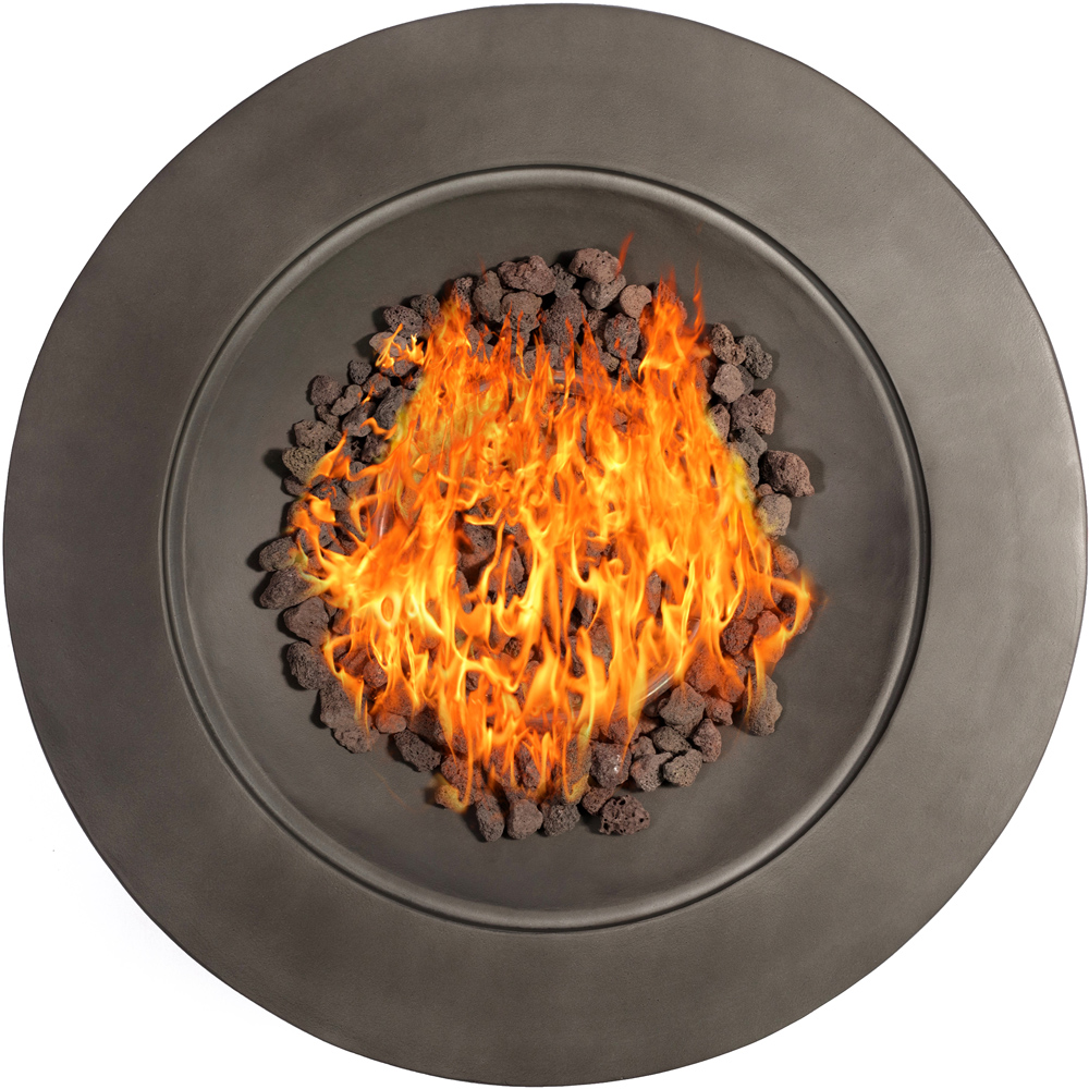 Centurion Tabiti Dark Grey Lavish Patio Gas Fire Pit with Stone Finish Image 9