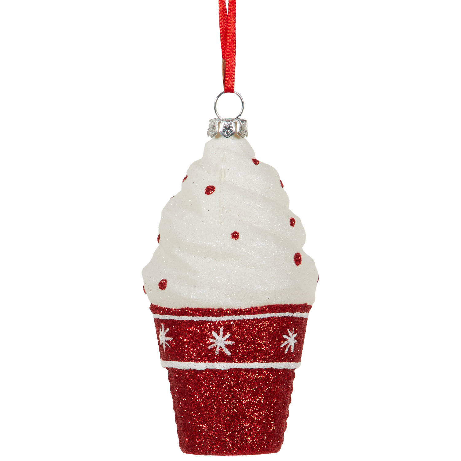 Christmas Ice Cream Decoration - White and Red Image 3