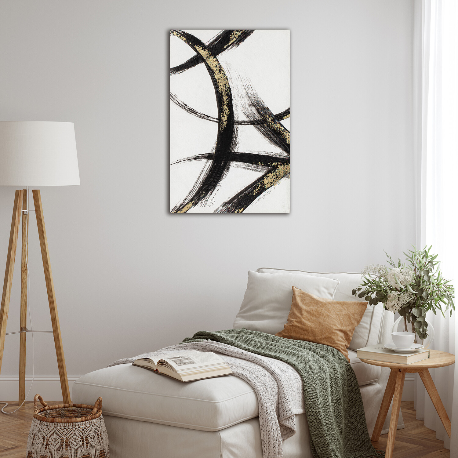 Brushstroke Gold Foil Wall Art Image 2