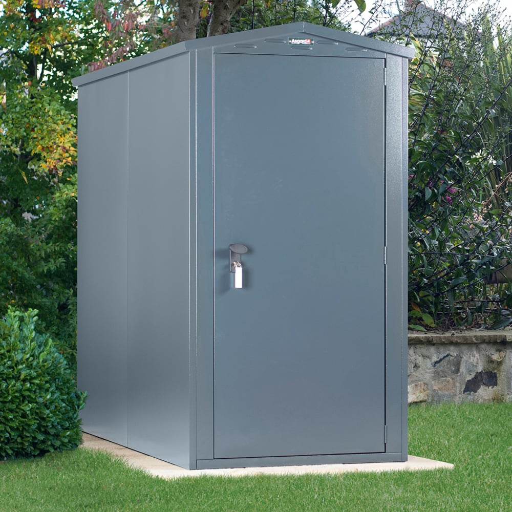 Asgard Sentry 3 x 7ft Grey Apex E Bike Storage Shed Image 4
