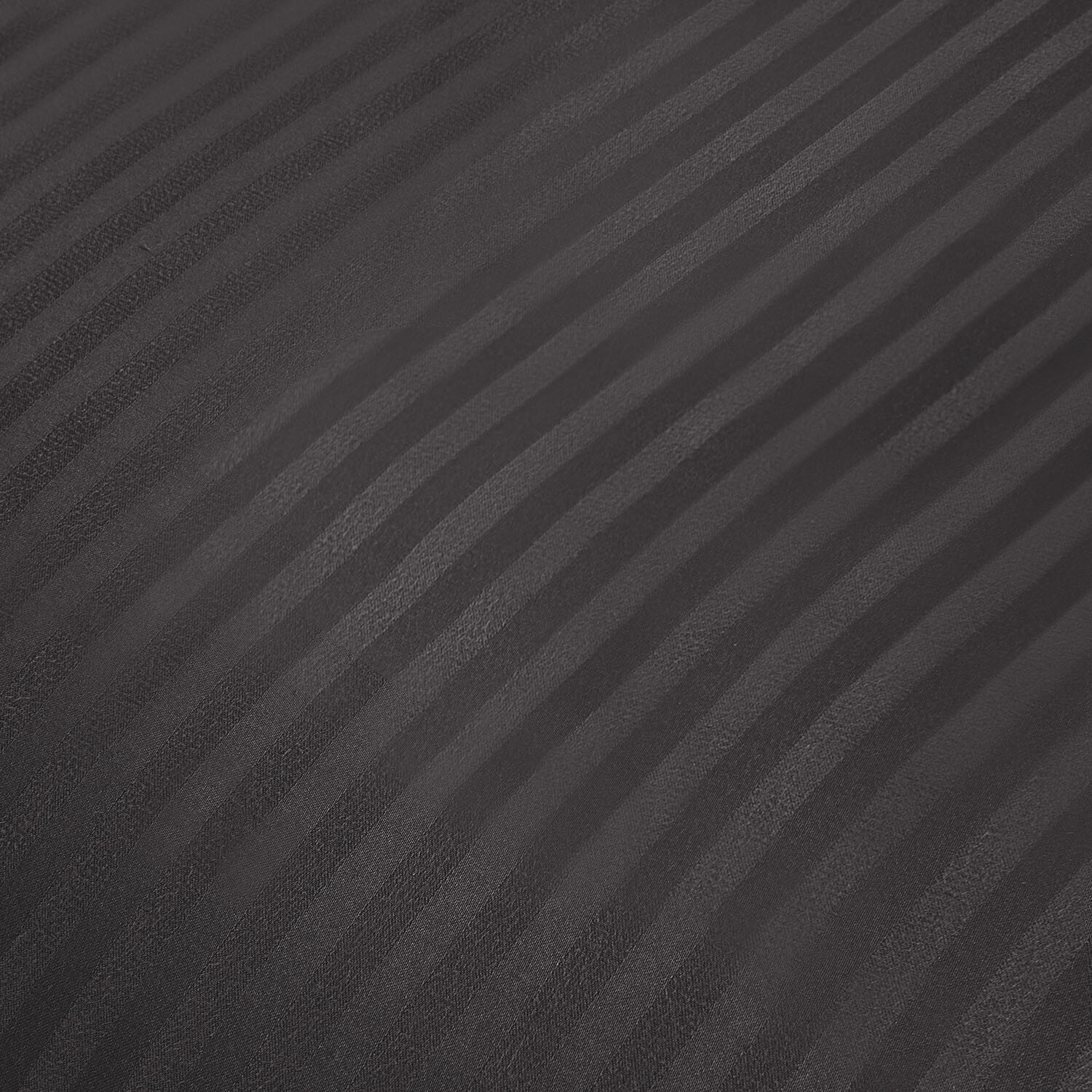 Pimlico Satin Stripe Duvet Set - Charcoal / King Image 5