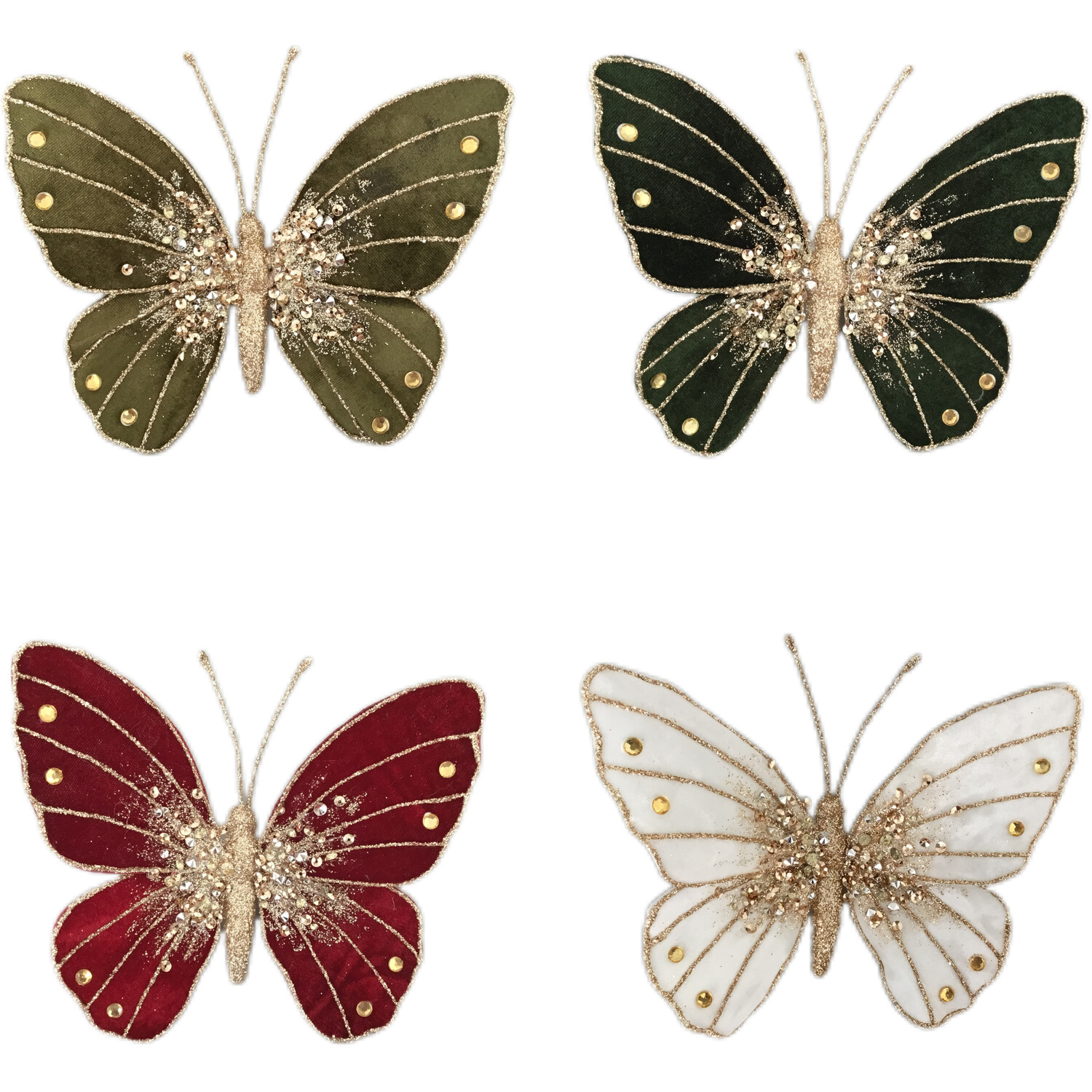 Decorative Sequin Butterfly Clip Image