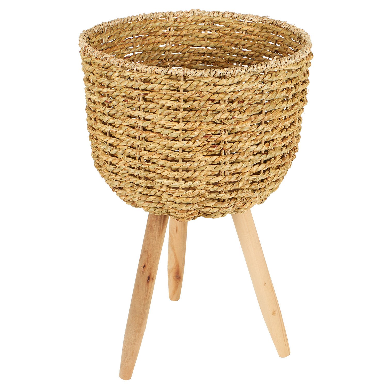 Seagrass Footed Planter Brown Image 2