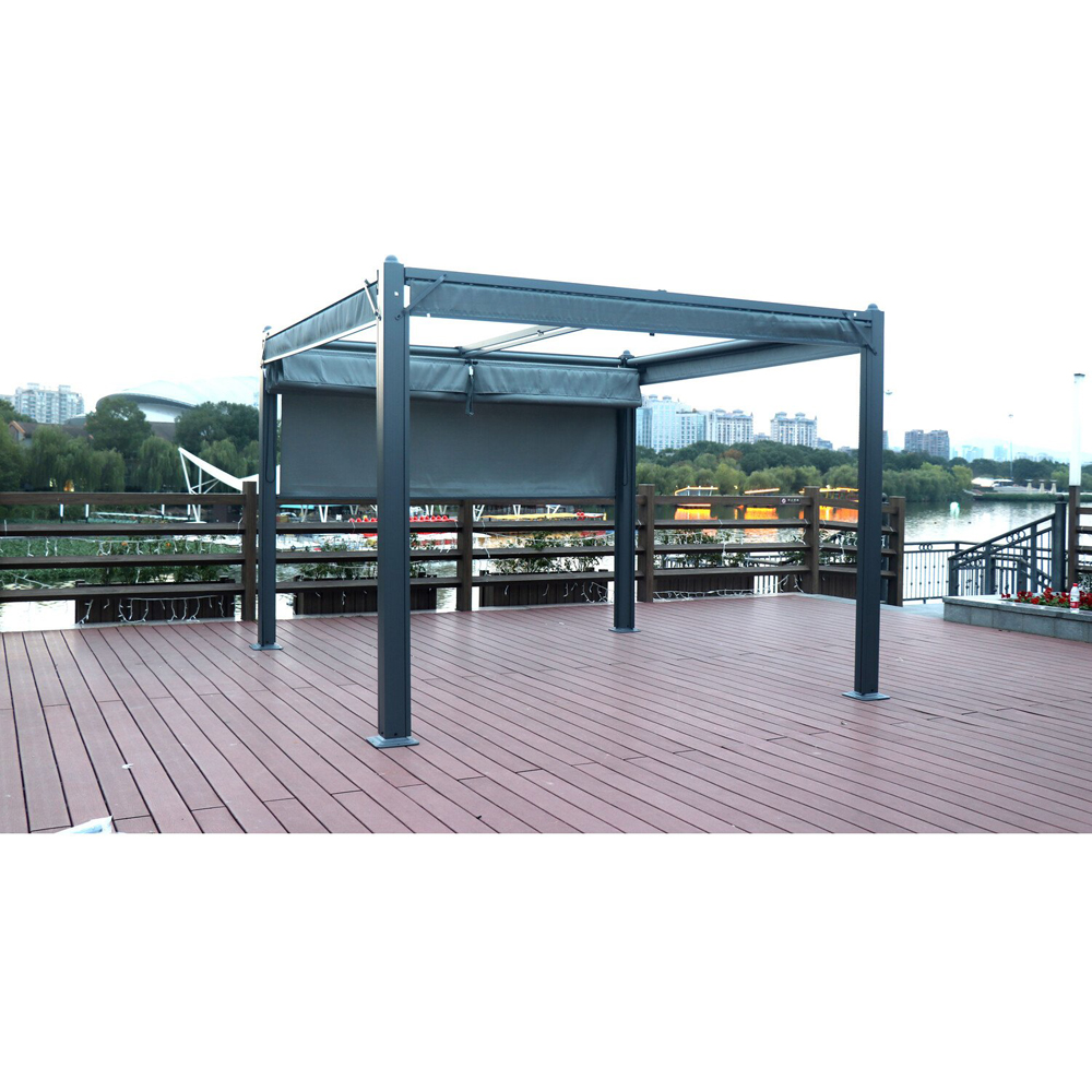 Naples Aluminum Pergola - Dark Grey / 400cm Image 6