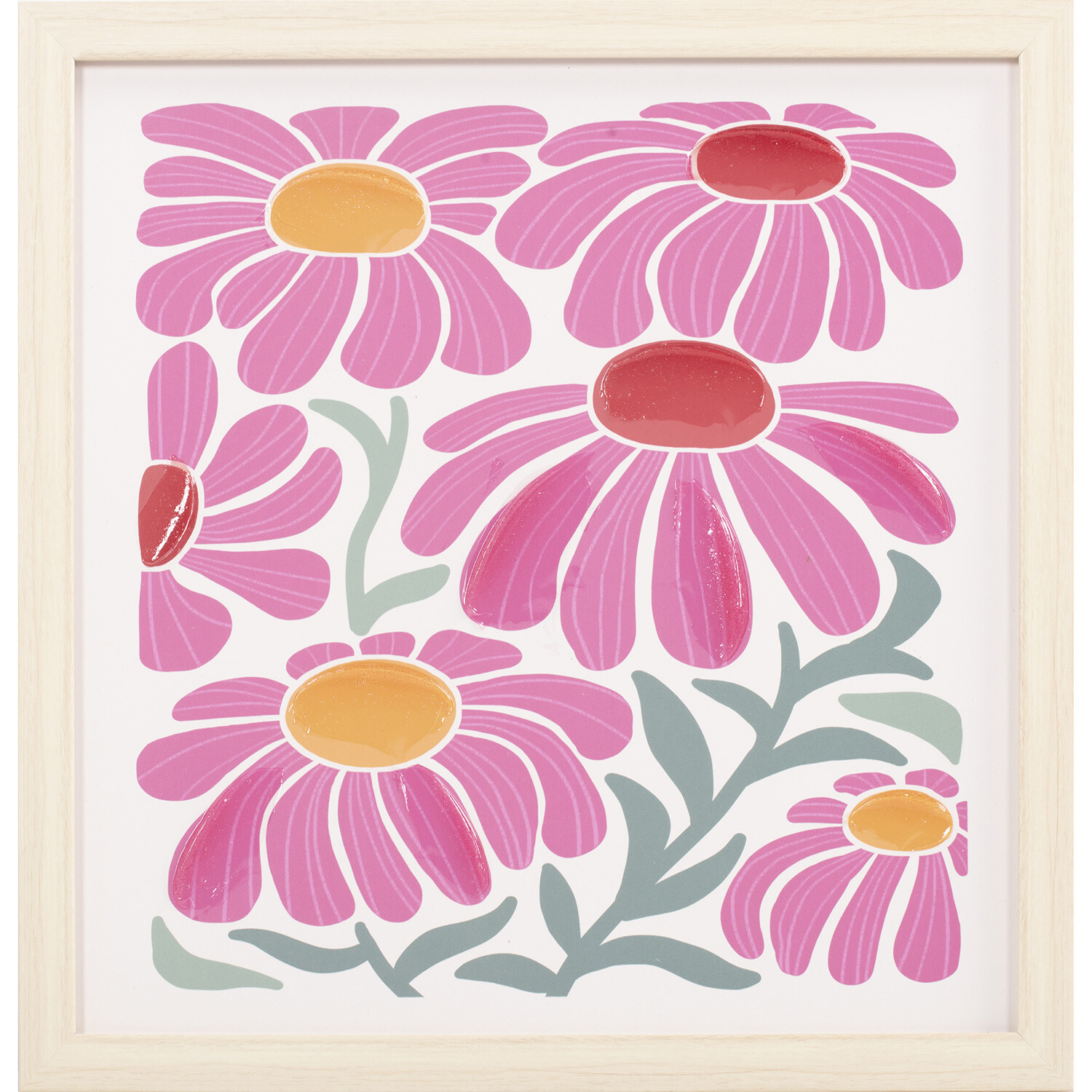 Set of 4 Bright Florals Canvases - Pink Image 11