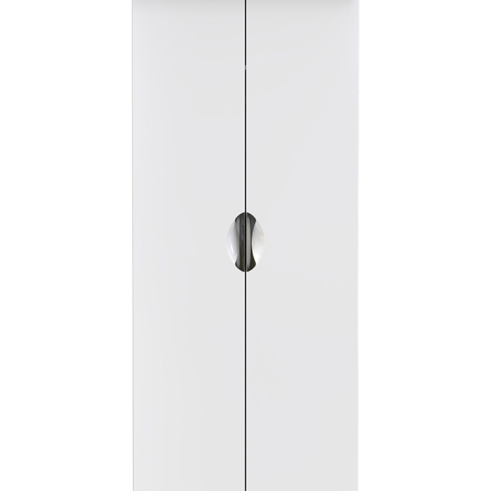 Crowndale Camden Ready Assembled 2 Door Gloss White Wardrobe Image 3