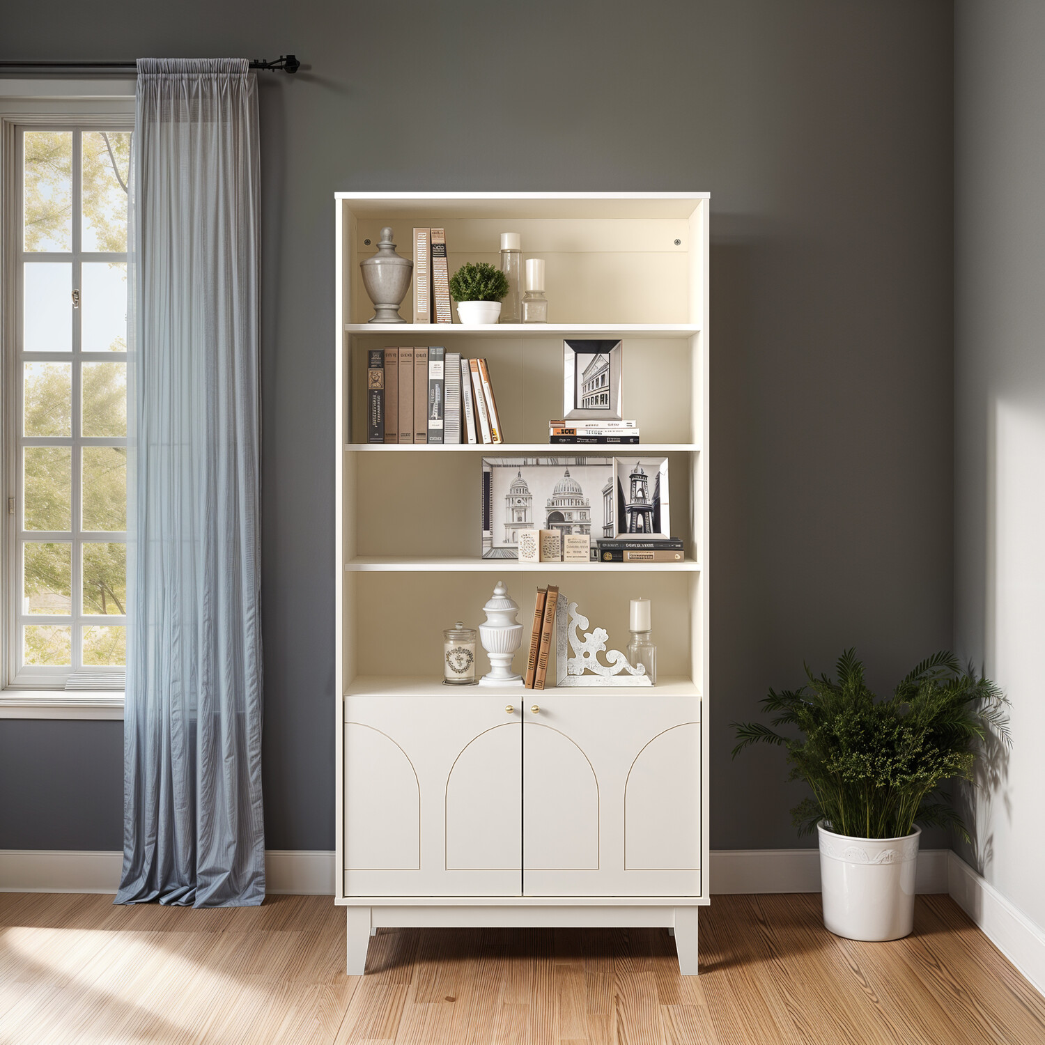 Florence Display Cabinet - Cream Image 4