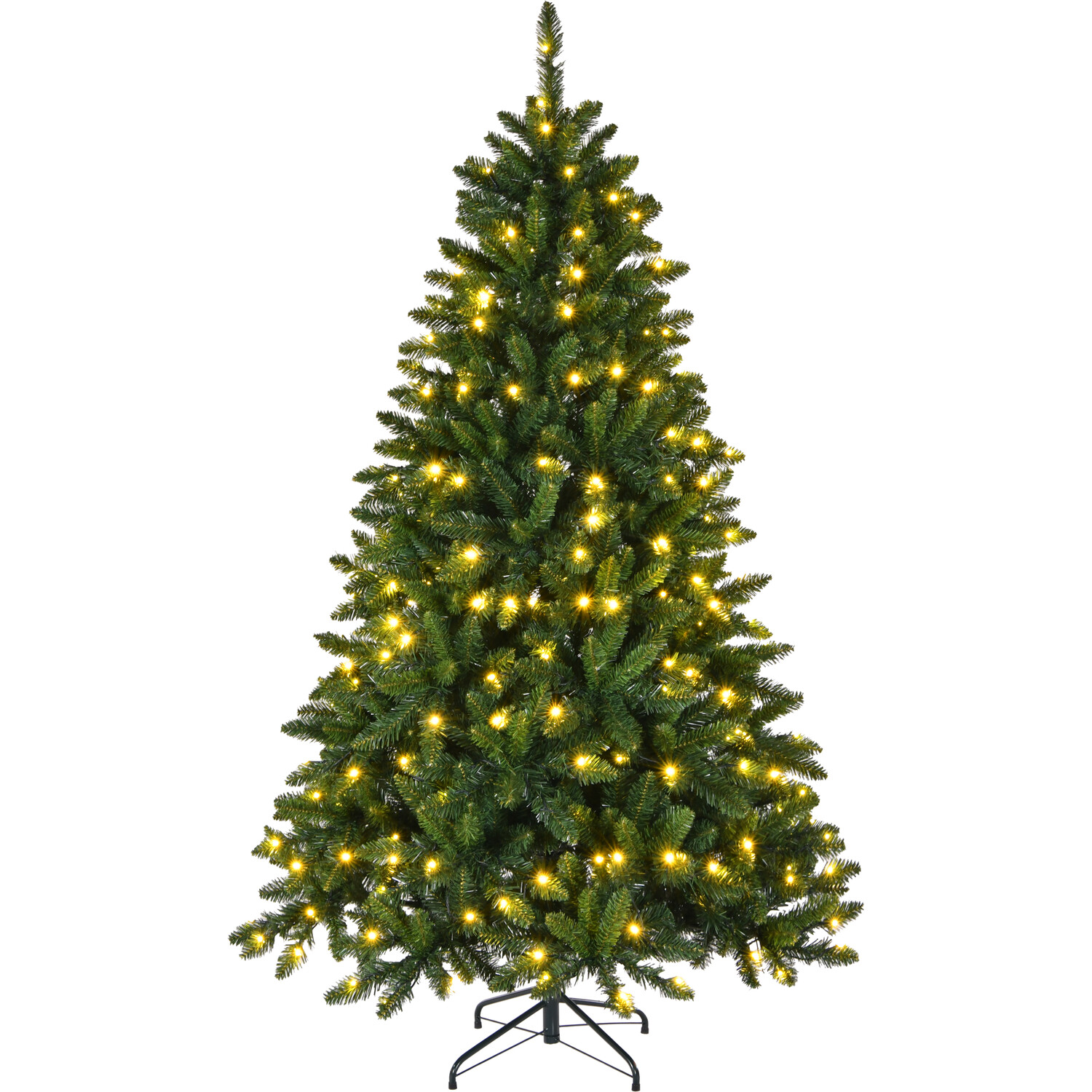 Hatherleigh Pre Lit Fir Tree - Green / 6ft Image 3
