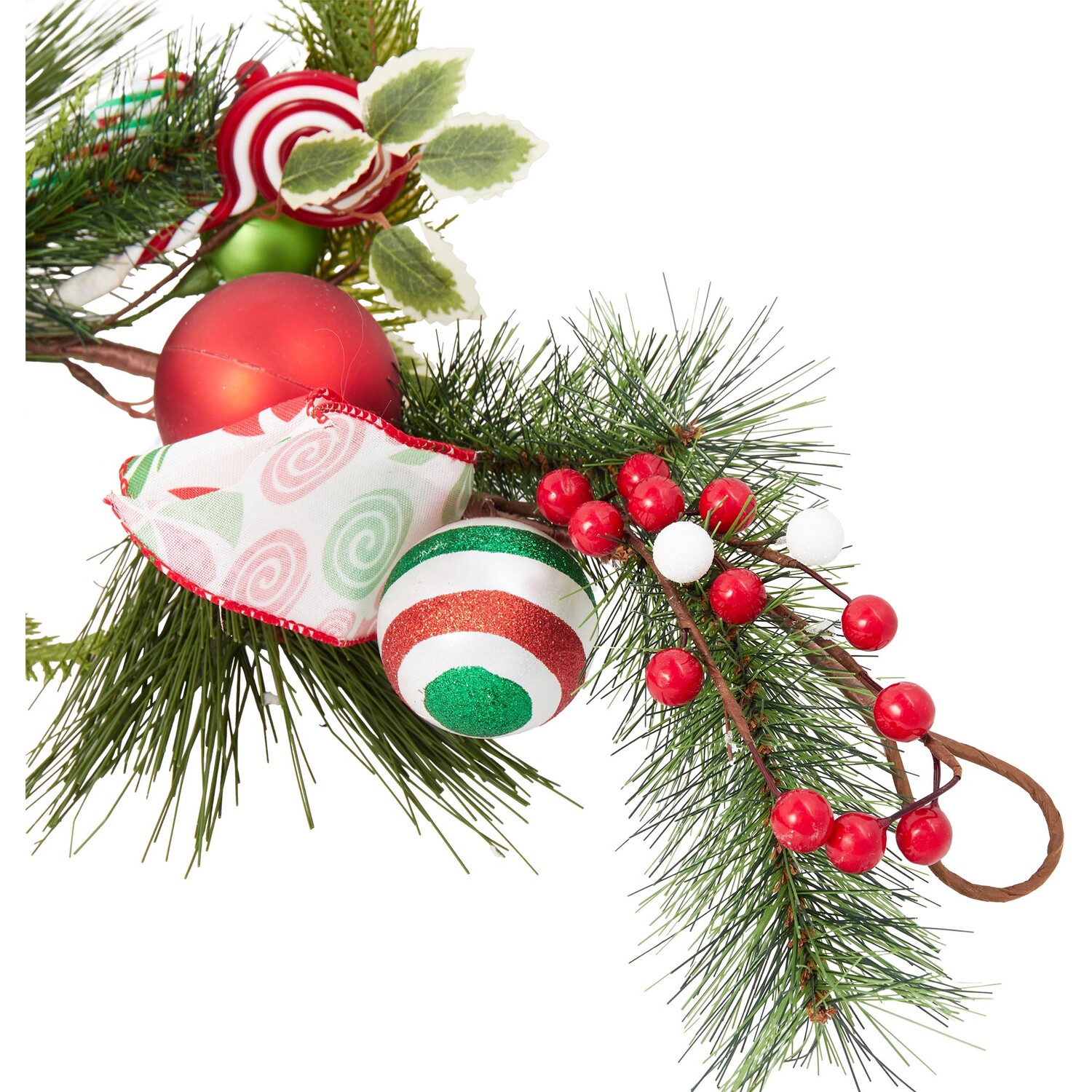 Novelty Candy Cane Bauble Garland - Multicolour Image 4