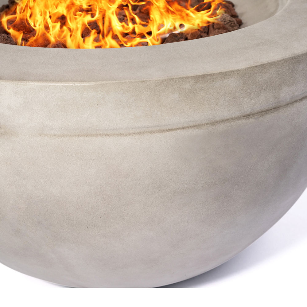 Centurion Tabiti Light Grey Lavish Patio Gas Fire Pit with Stone Finish Image 5