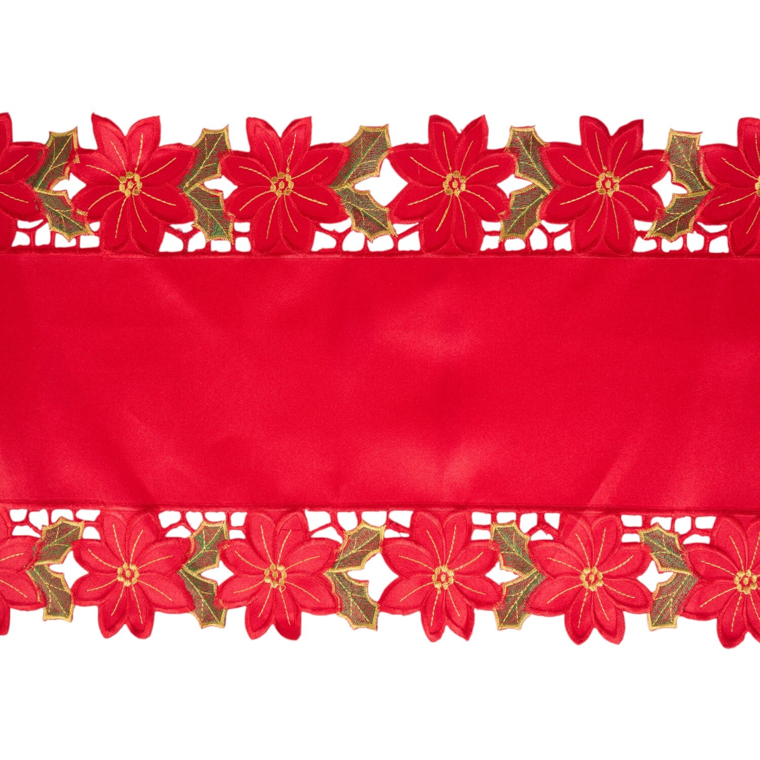 Poinsettia Table Runner Red Image 3