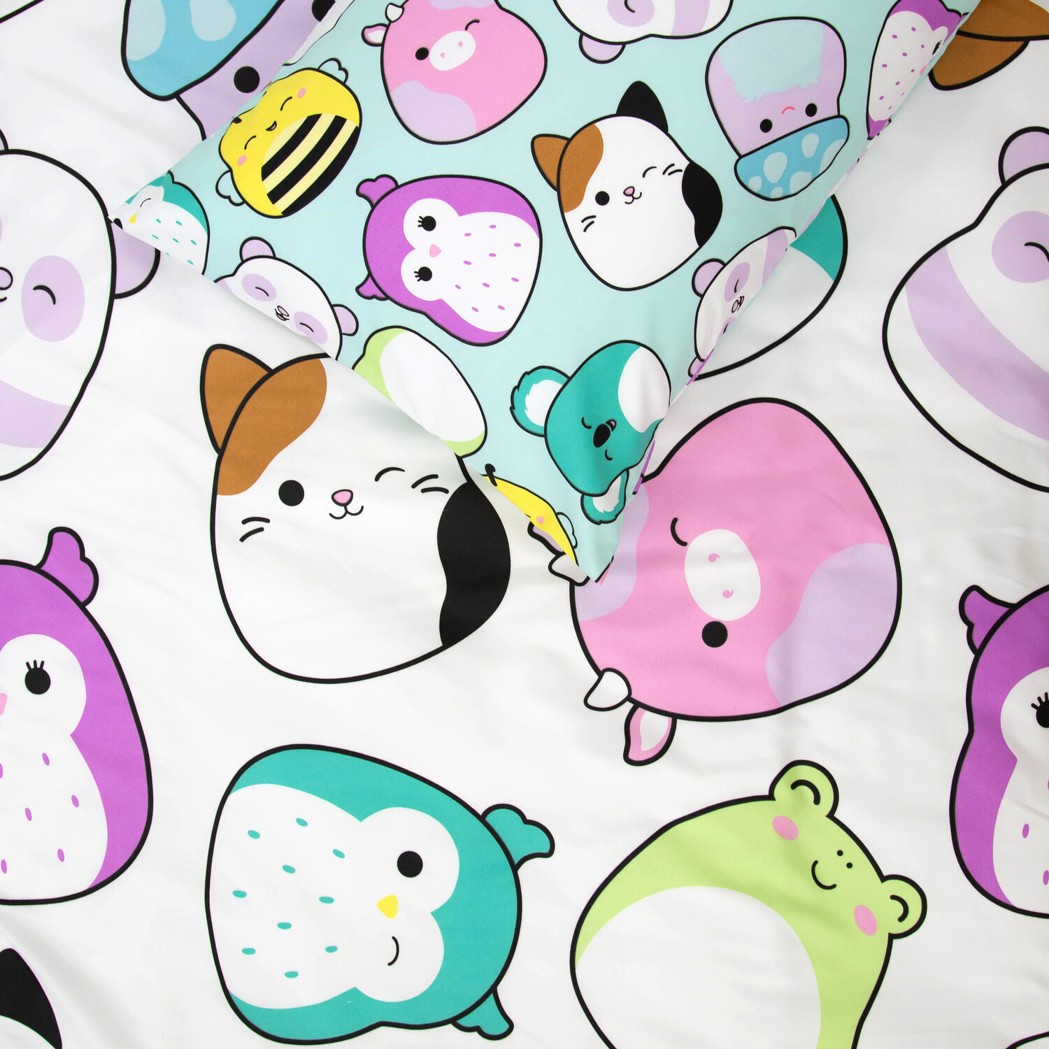 Squishmallows Happy Duvet Cover and Pillowcase Set Image 2