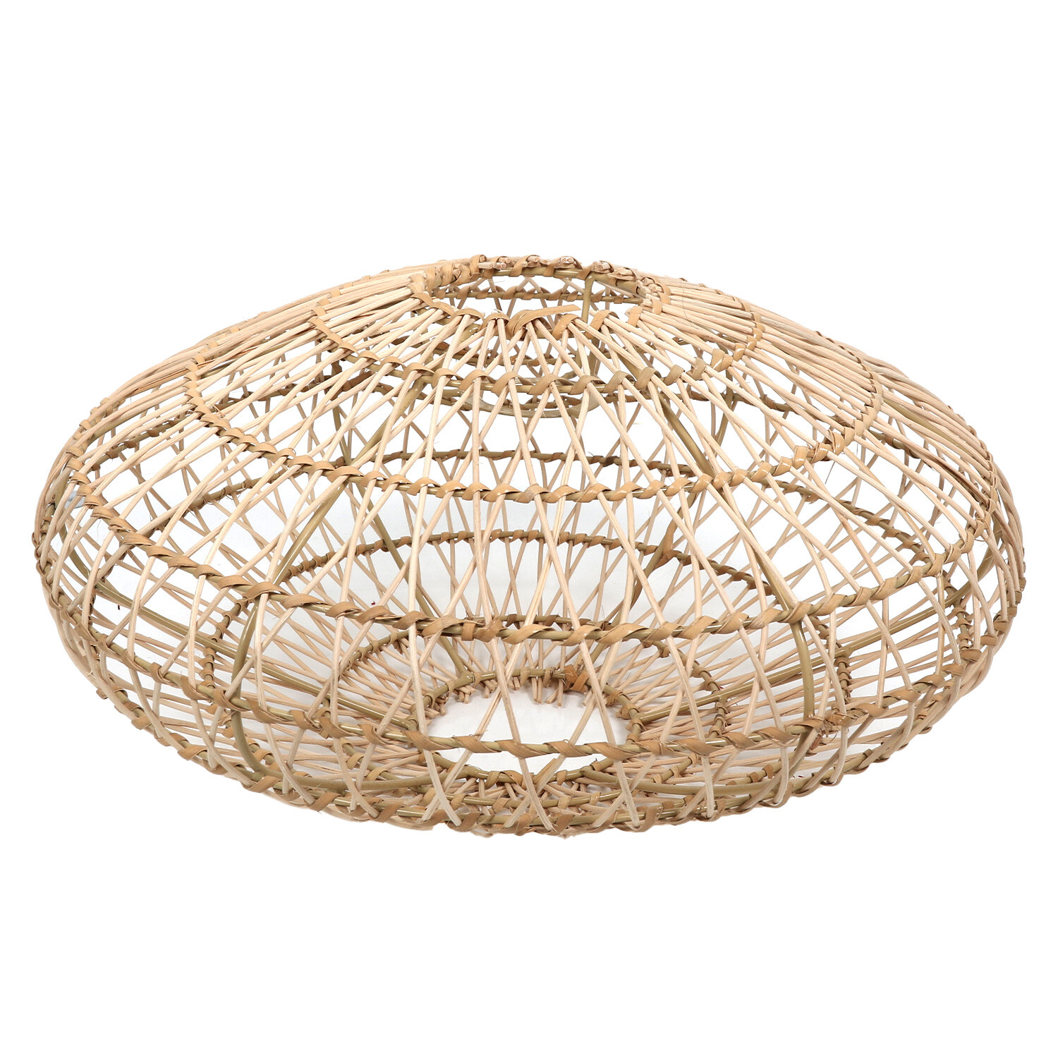 Oval Brown Rattan Lamp Shade Image 2