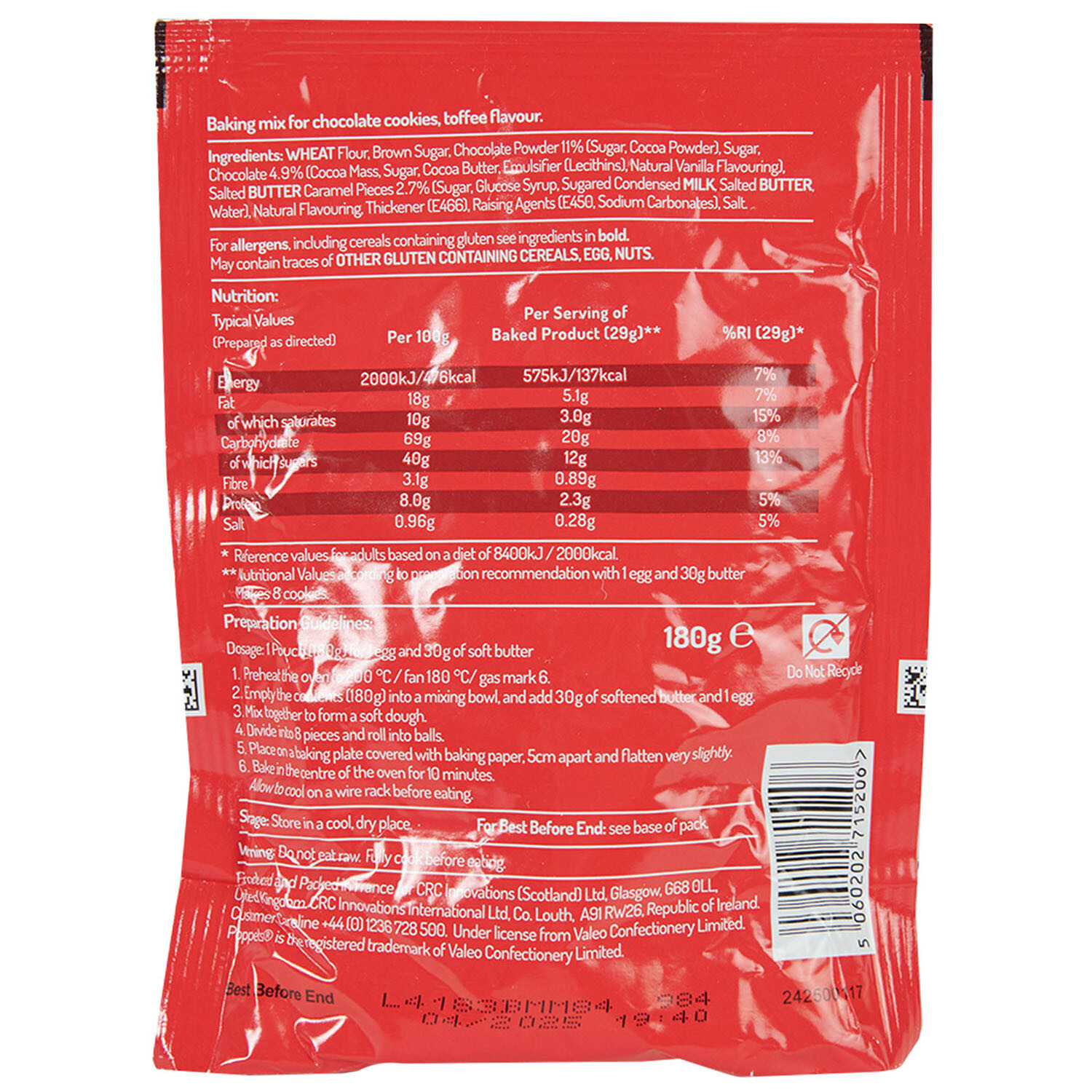 Poppets Toffee Cookie Mix - Red Image 2