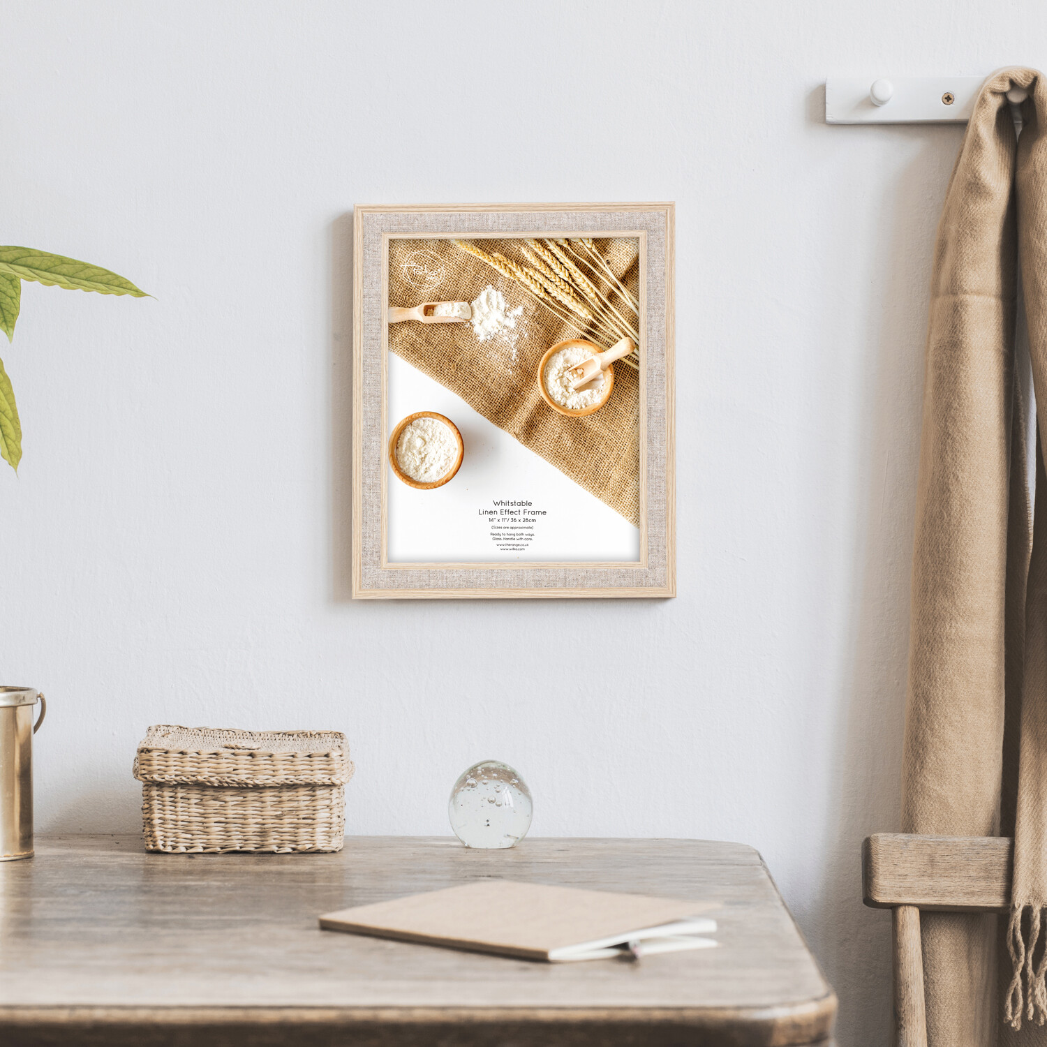 Whitstable Linen Effect Frame - Brown / 11 x 14 inch Image 4