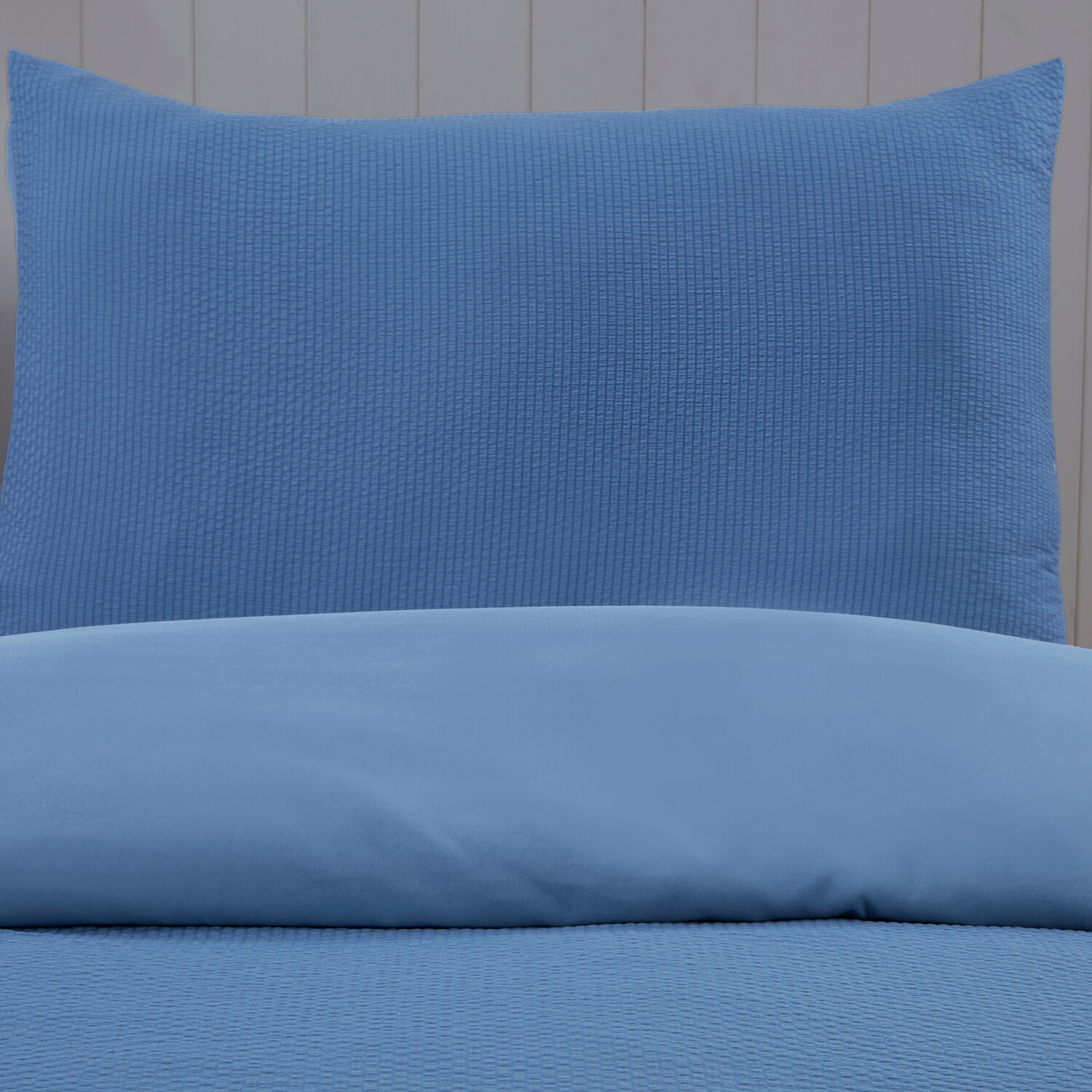 Mini Seersucker Duvet Set Blue Image 4