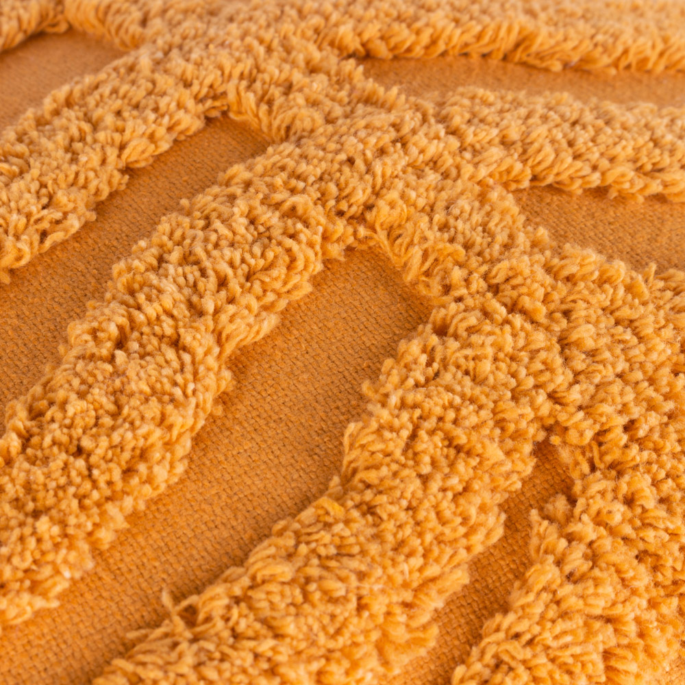 furn. Dakota Mustard Tufted Cushion Image 5