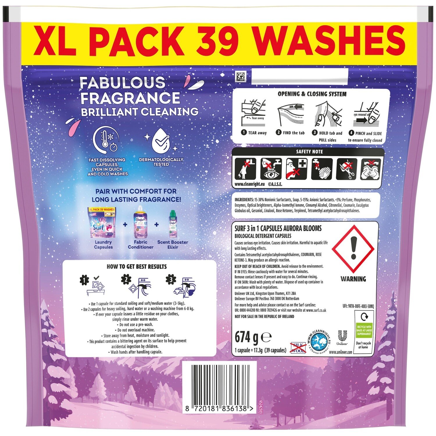 Surf 3 in 1 Laundry Capsules Image 2