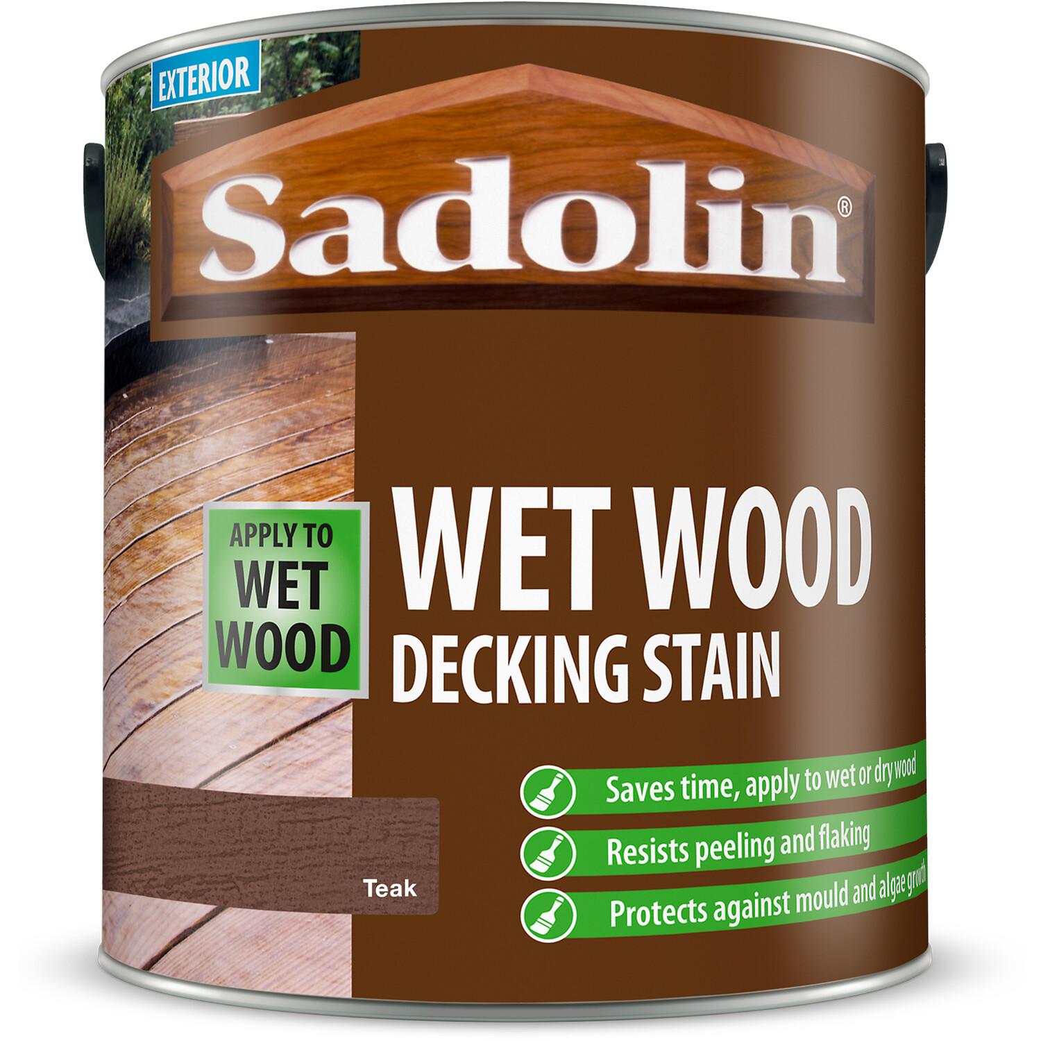 Sadolin Wet Decking Stain 2.5L Teak Image 3