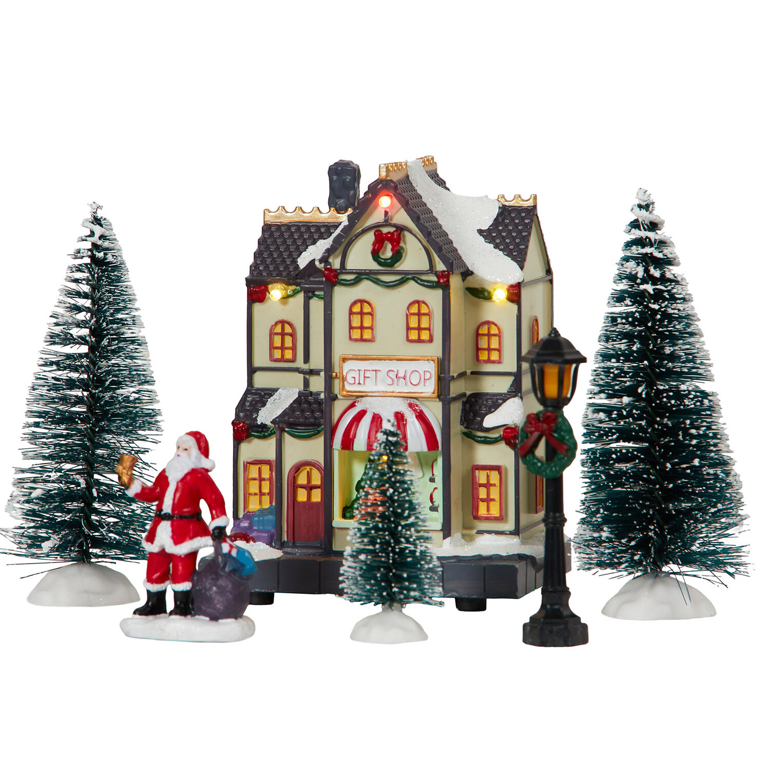 17 Piece LED Christmas Village Mini Scene - Multicolour Image 6