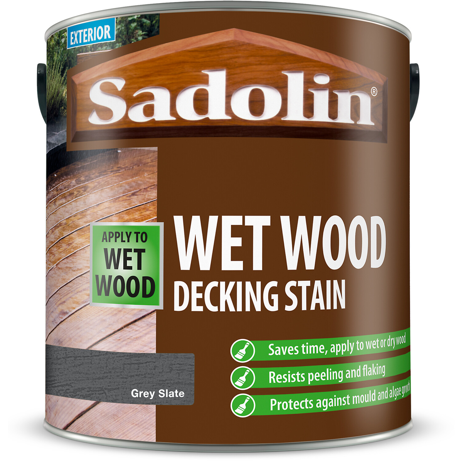 Sadolin Wet Decking Stain 2.5L Grey Slate Image 3