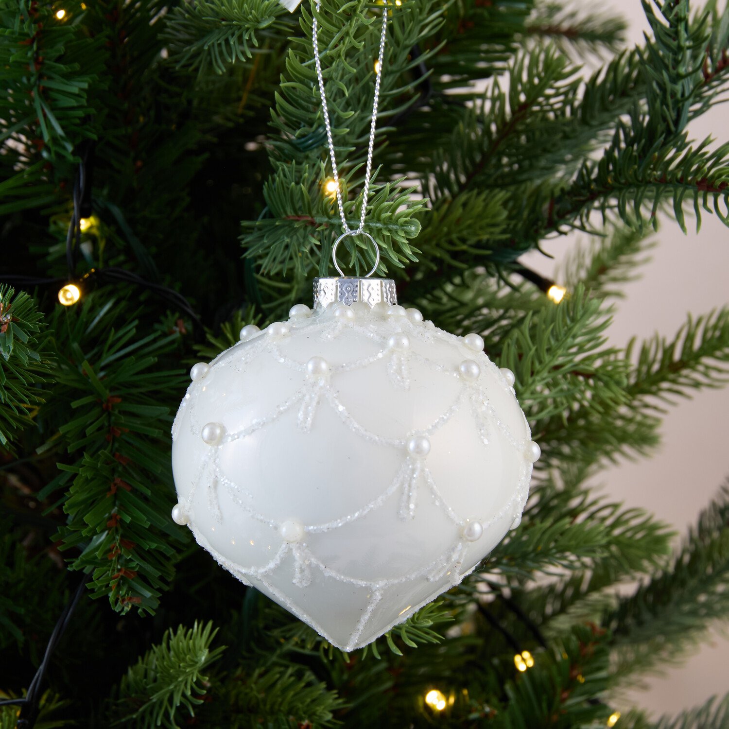 Pearl Embellished Onion Bauble Image 3