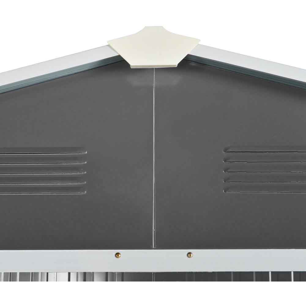 Outsunny Outdoor Metal Shed Grey 8 x 6ft Image 8