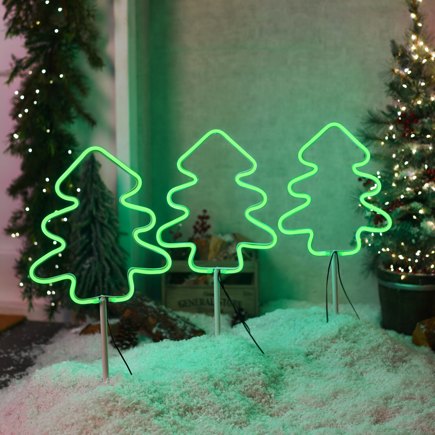 Pack of 6 LED Neon Stake Lights Image 3