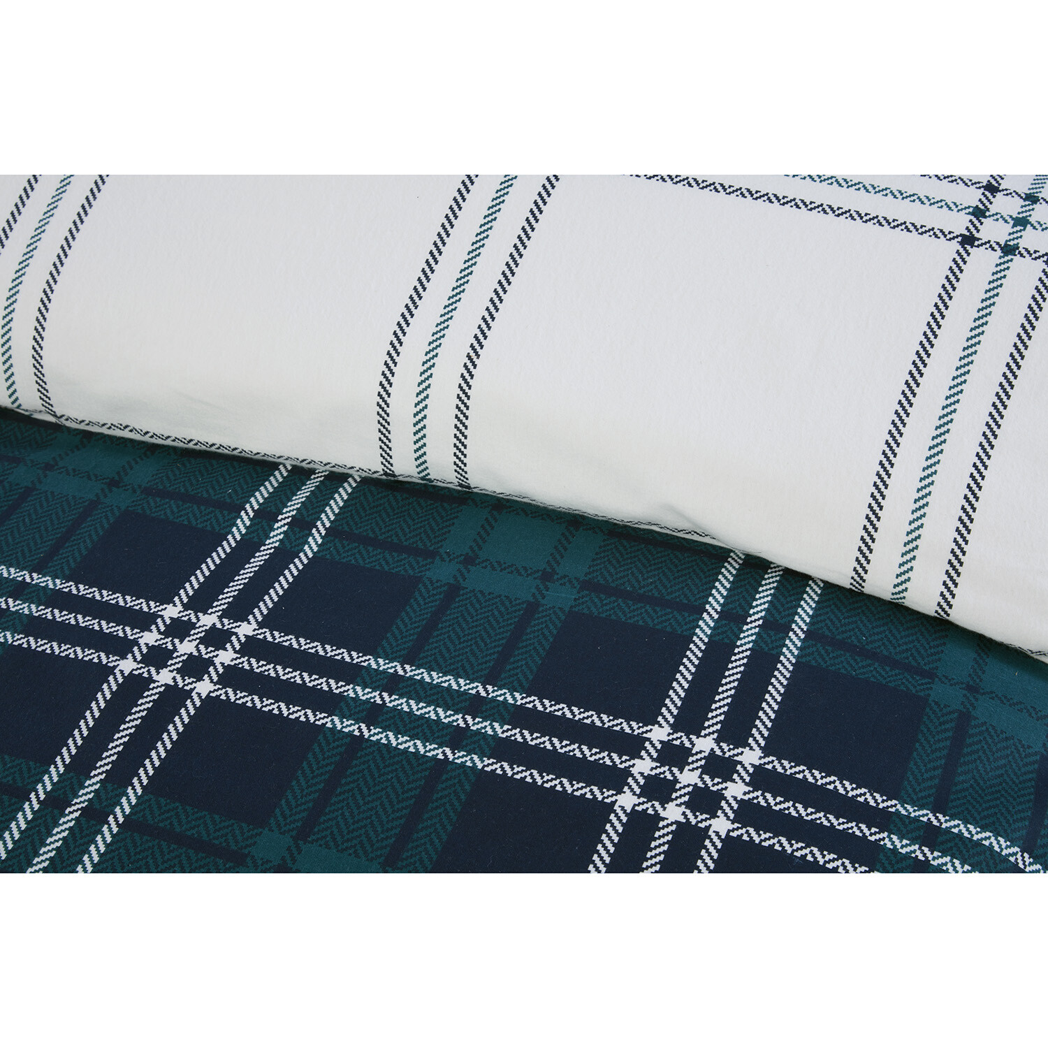 Kirkland Check Duvet Cover and Pillowcase Set - Navy / Double Image 4