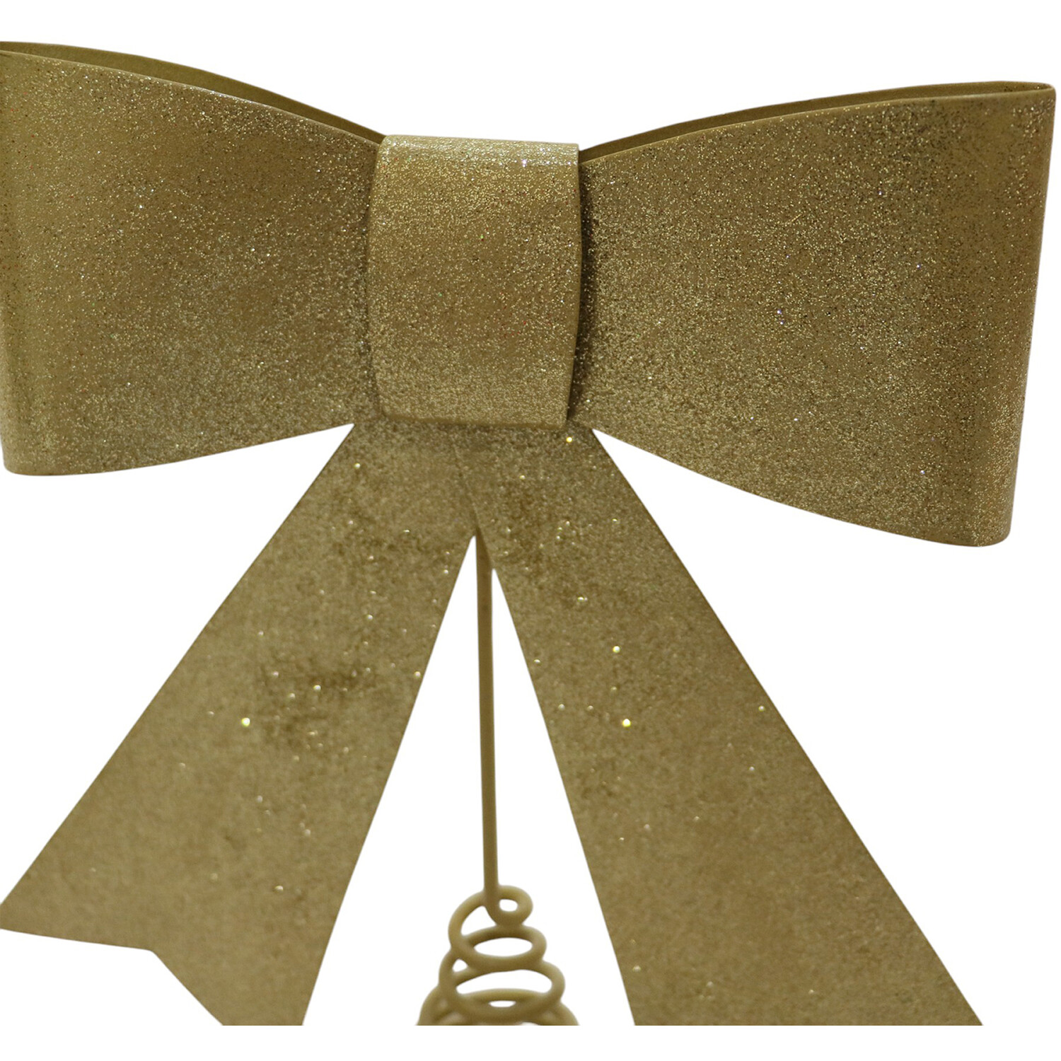 Gold Metal Bow Tree Topper Gold Image 3