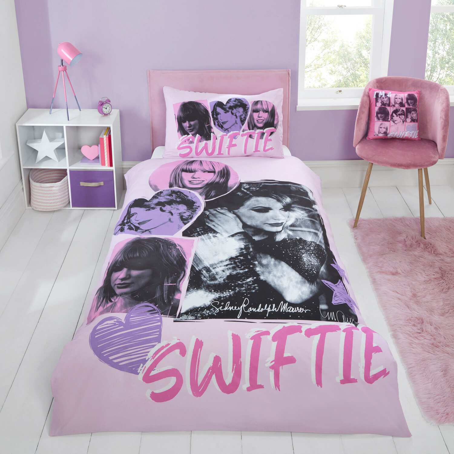 Celebrity Icons Duvet Cover Set Pink Single Image 2