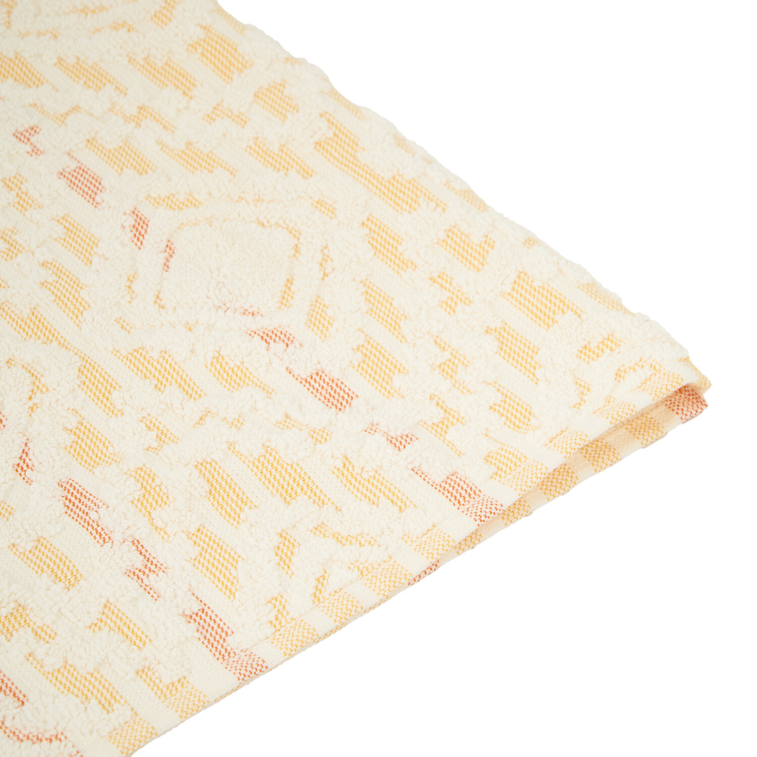 Boho Tassel Hand Towel - White and Orange Image 6