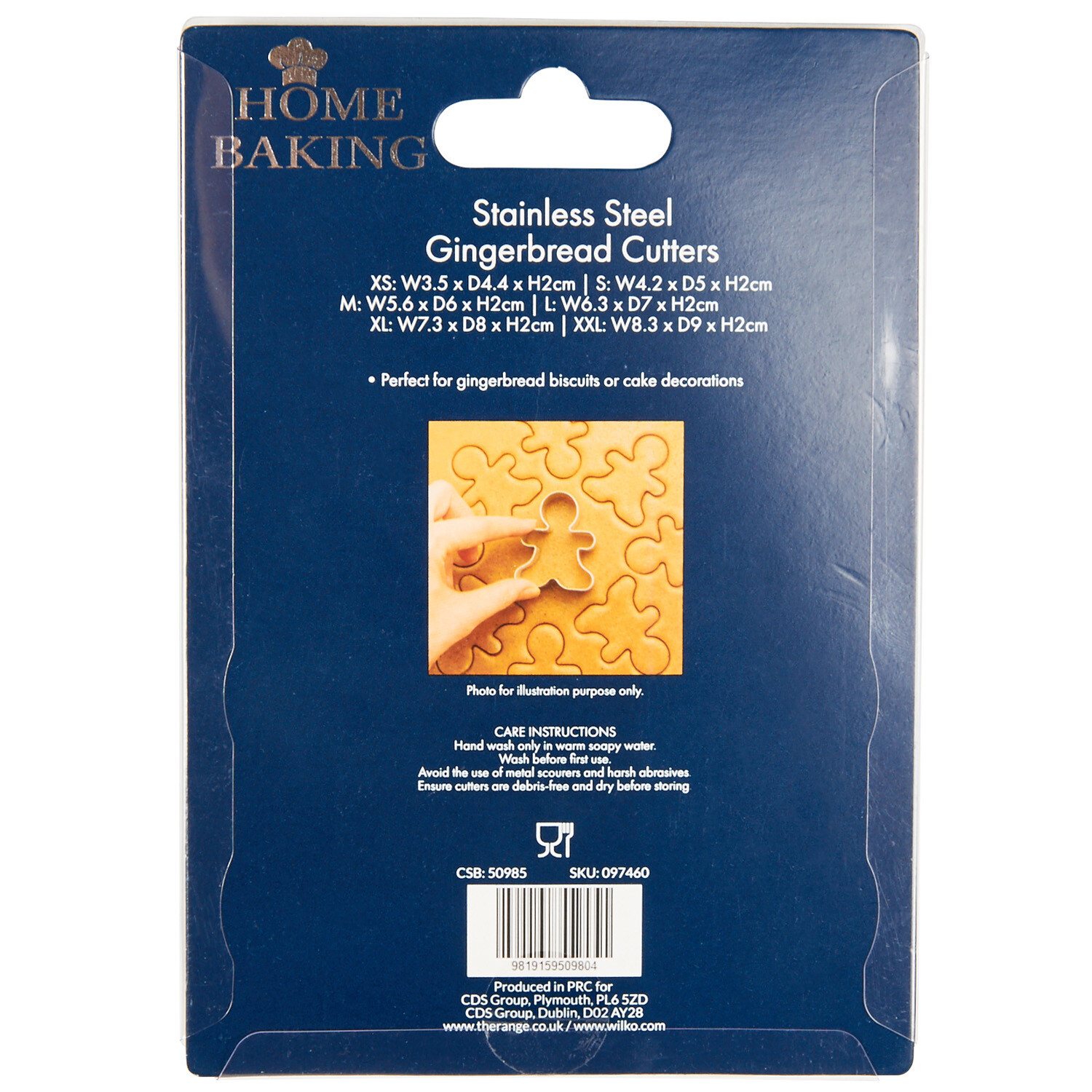 Set of 6 Stainless Steel Gingerbread Cutters - Silver Image 2