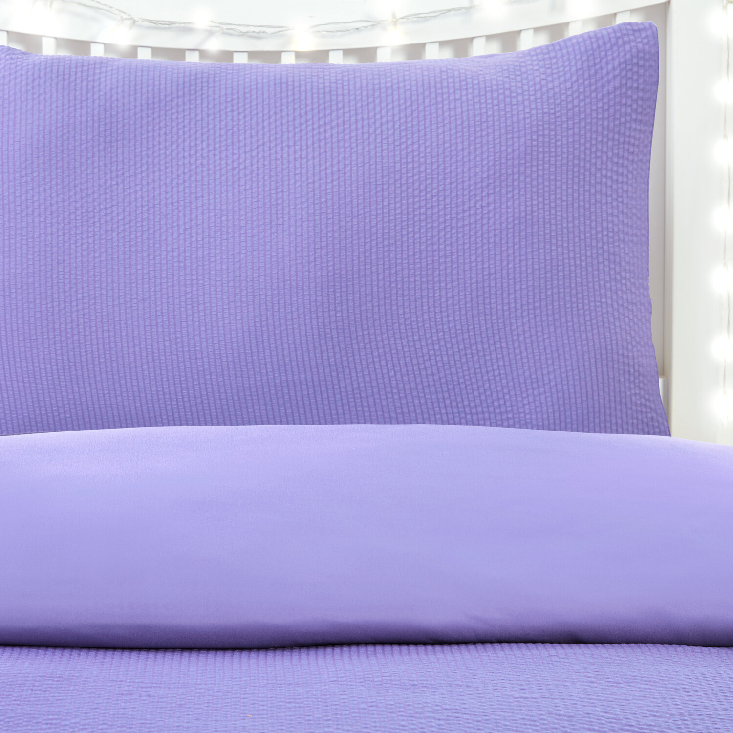Mini Seersucker Duvet Set Purple Image 5