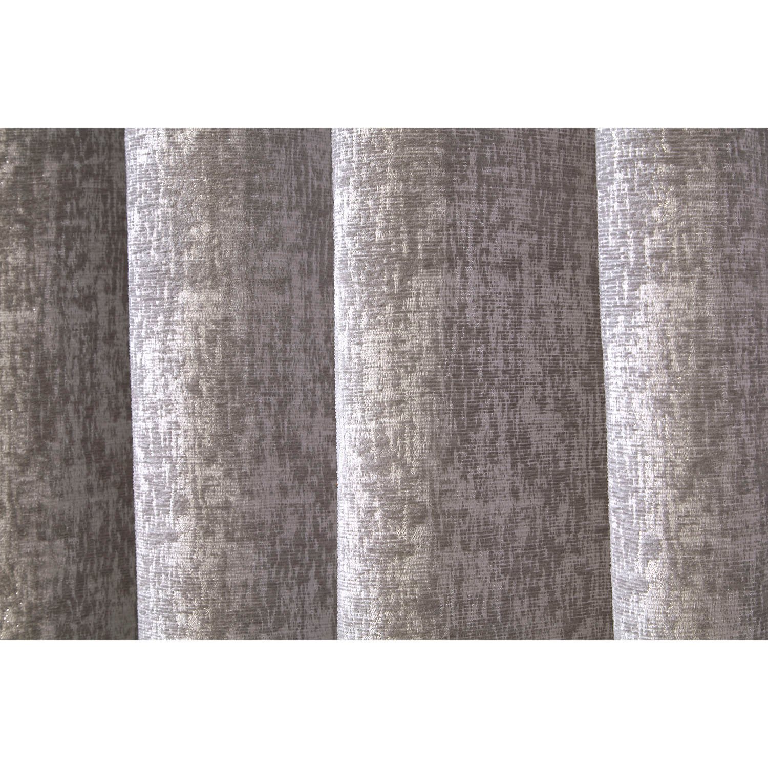 Amara Chenille Eyelet Curtain - Silver / 168cm / 137cm Image 4
