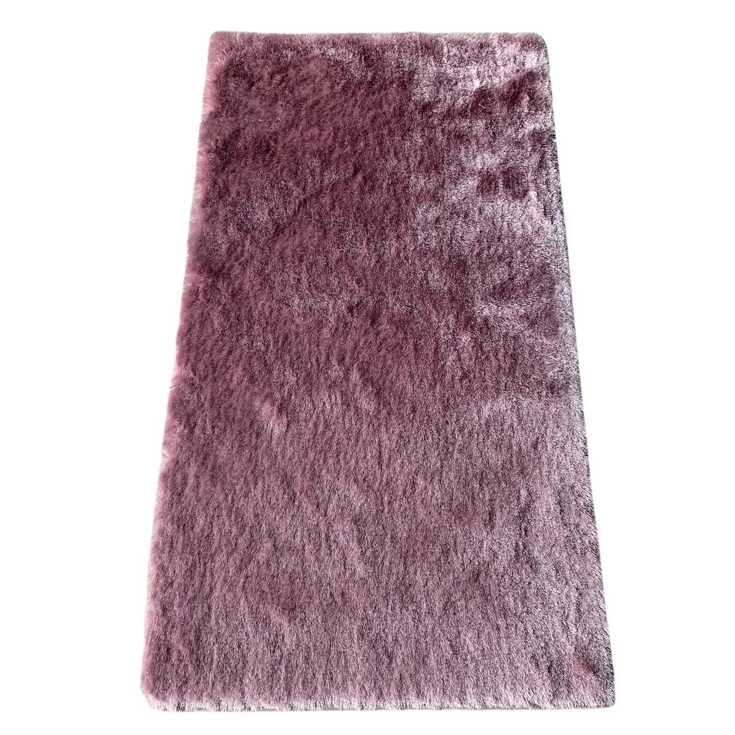 Silky Shaggy Rug - Rose / 150cm Image 1