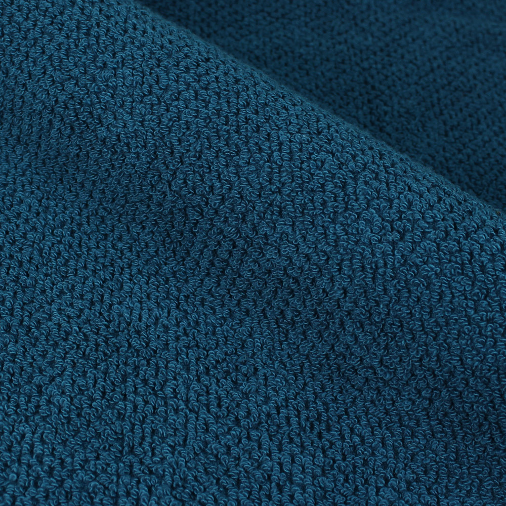 furn. Textured Cotton Blue Bath Sheet Image 3