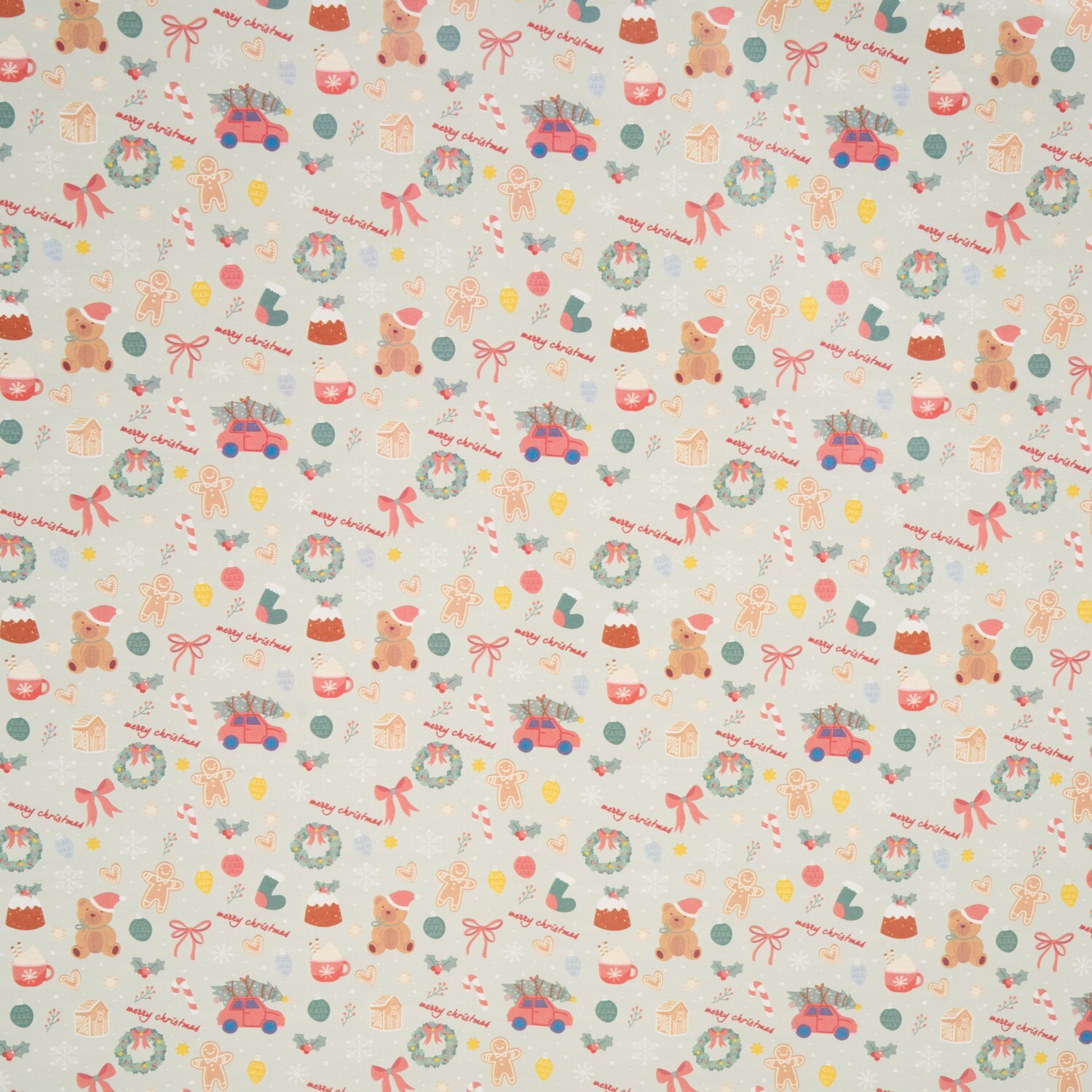 Festive Icon Gift Wrap White Image 2