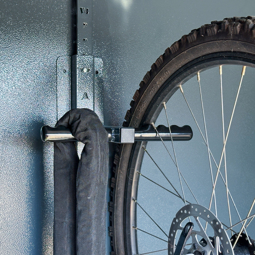 Asgard 2.6 x 3.6ft Grey Vertical Bike Locker Image 6