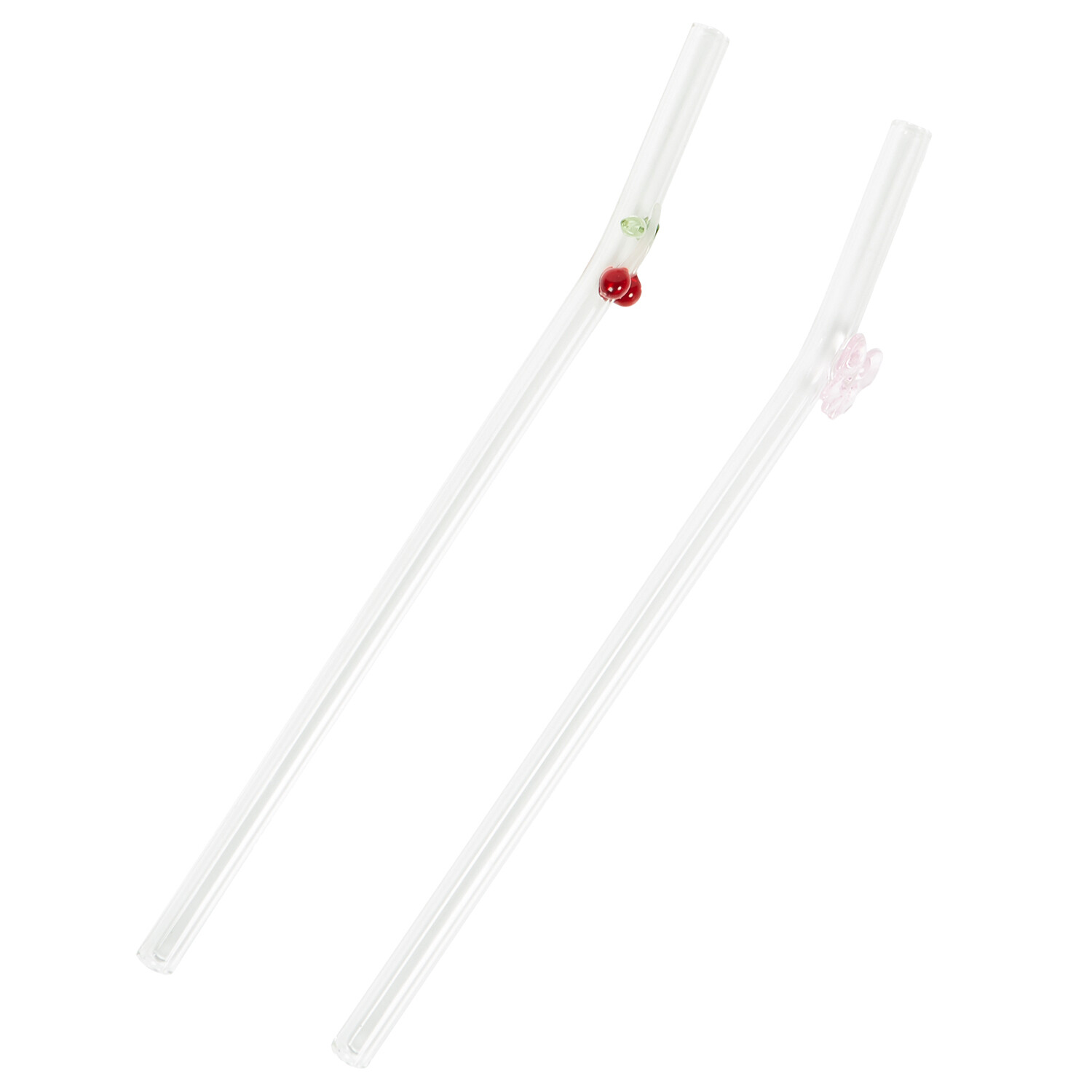 Cherry and Pink Bow Straws Image 4
