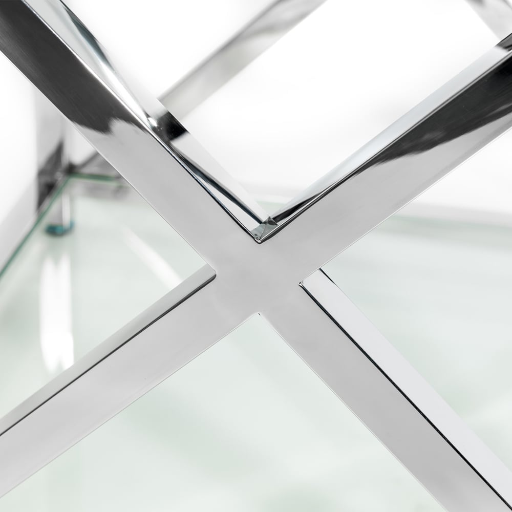 Julian Bowen Miami Silver Lamp Table Image 7