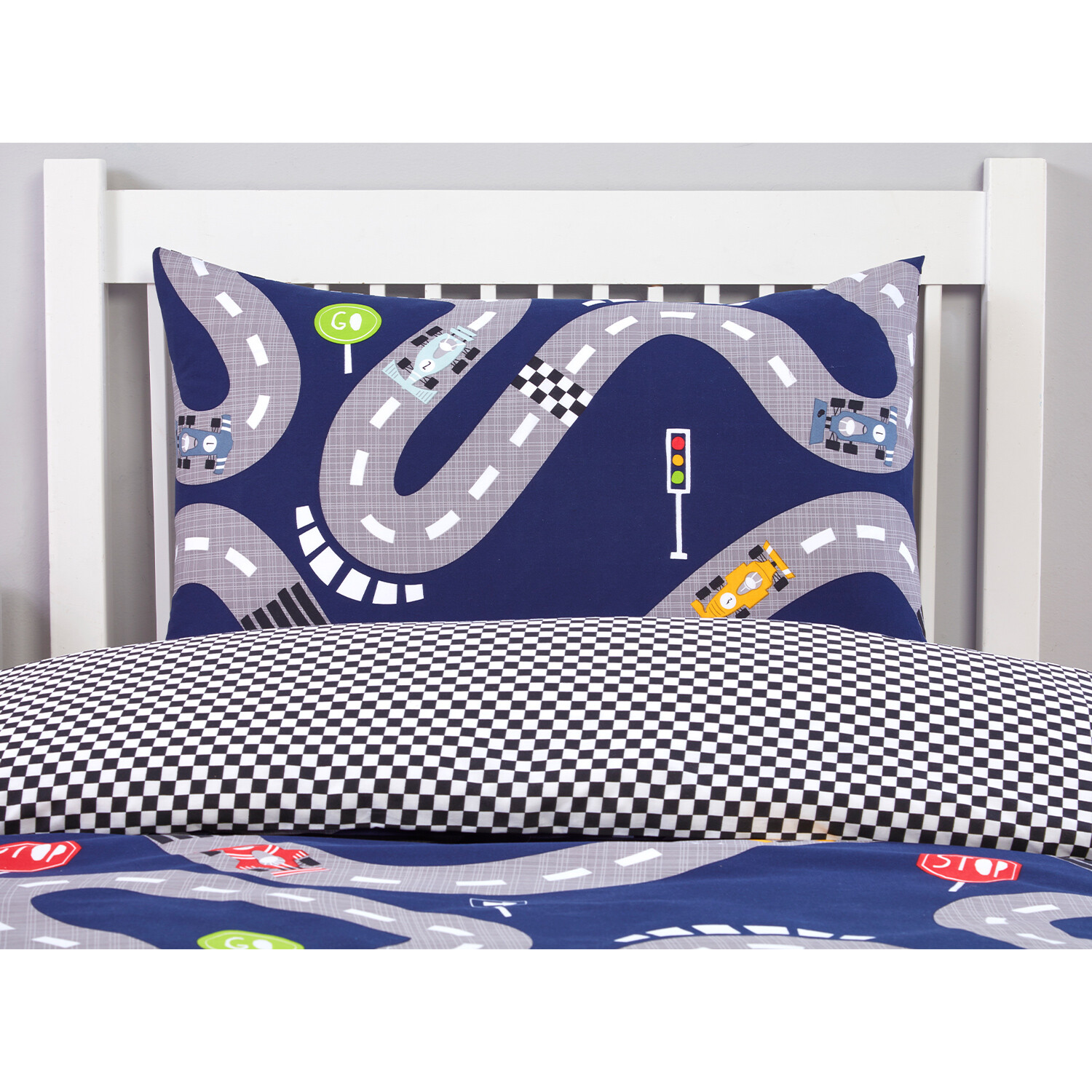 Racing Car Duvet Set Single - Blue Image 5